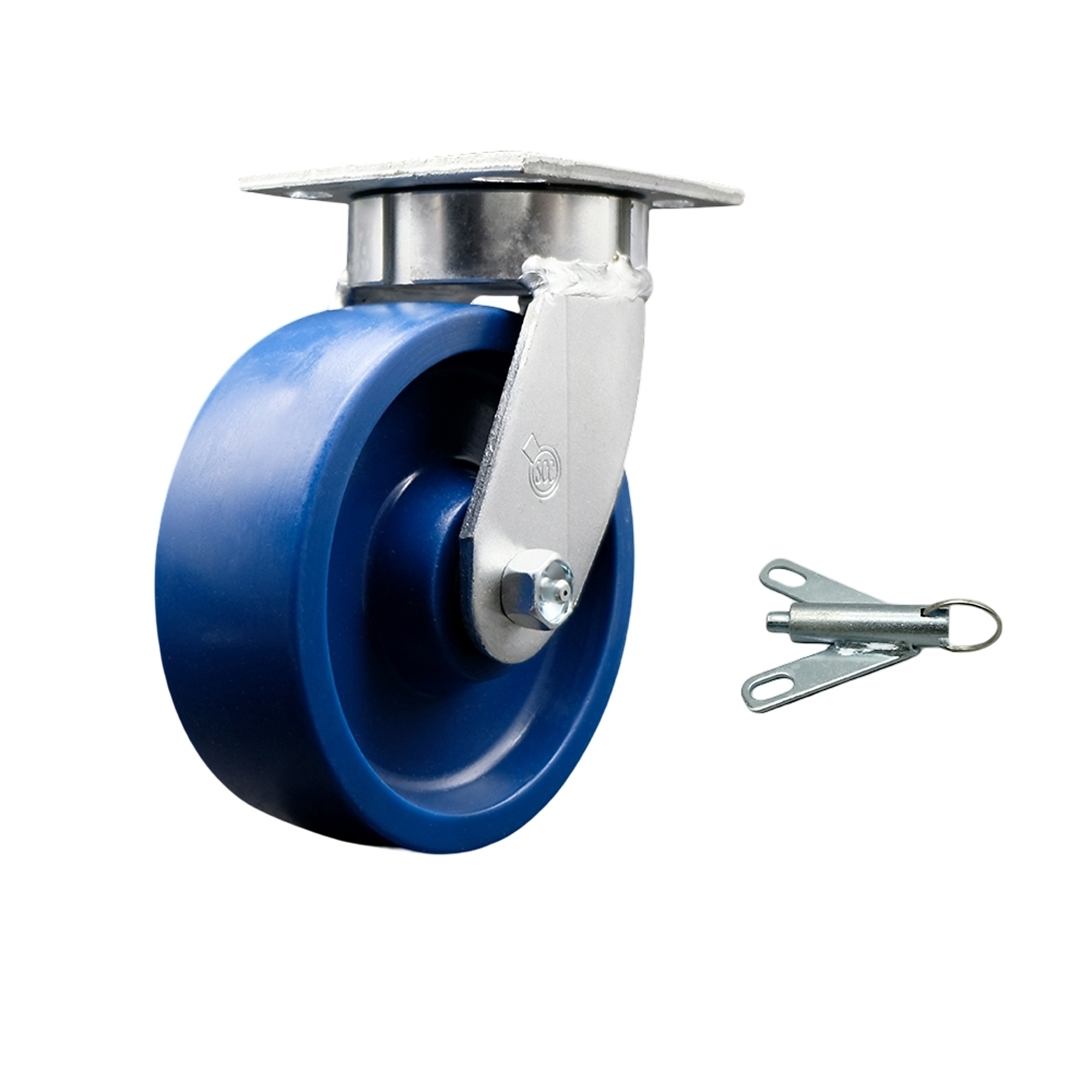 Service Caster, 6Inch x 2Inch Plate Caster, Wheel Diameter 6 in, Caster Type Swivel, Package (qty.) 1, Model SCC-KP30S620-SPUR-BSL