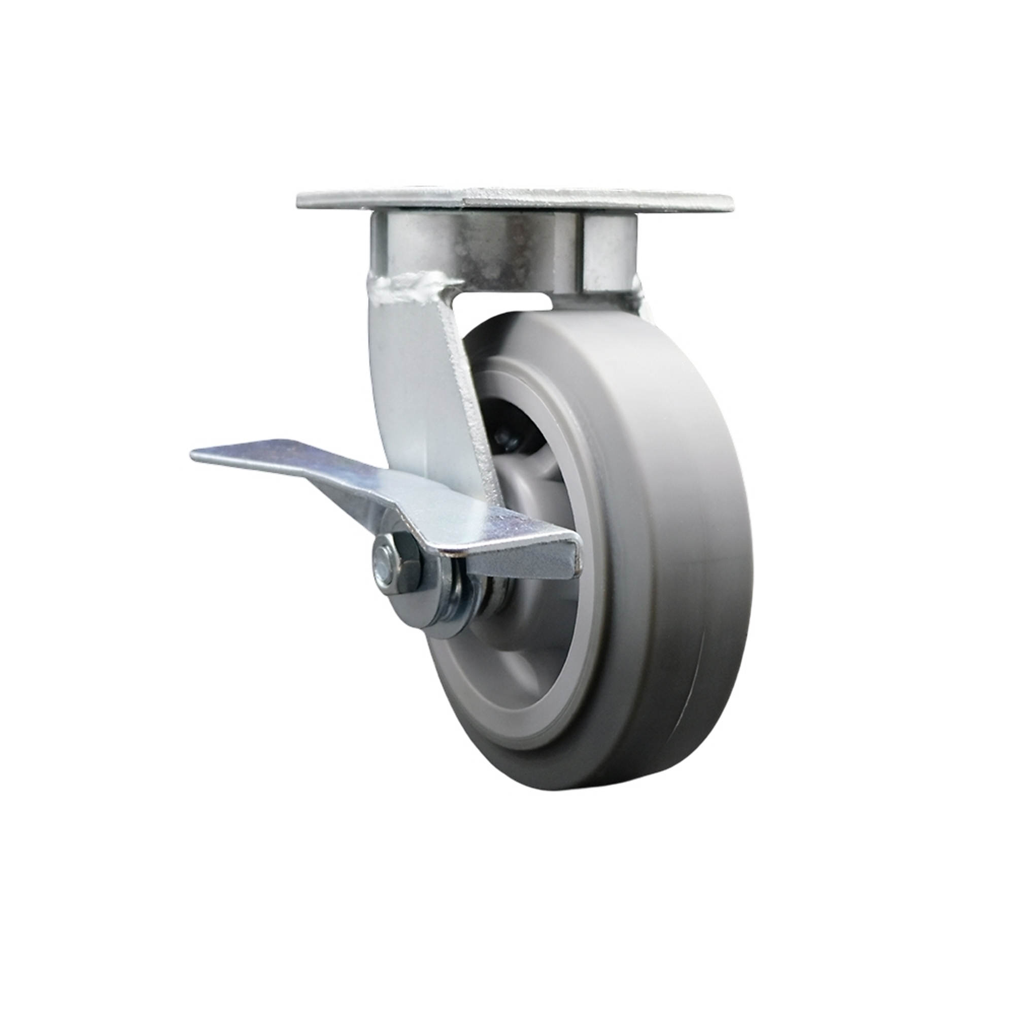 Service Caster, 6Inch x 2Inch Plate Caster, Wheel Diameter 6 in, Caster Type Swivel, Package (qty.) 1, Model SCC-KP30S620-TPRRF-SLB