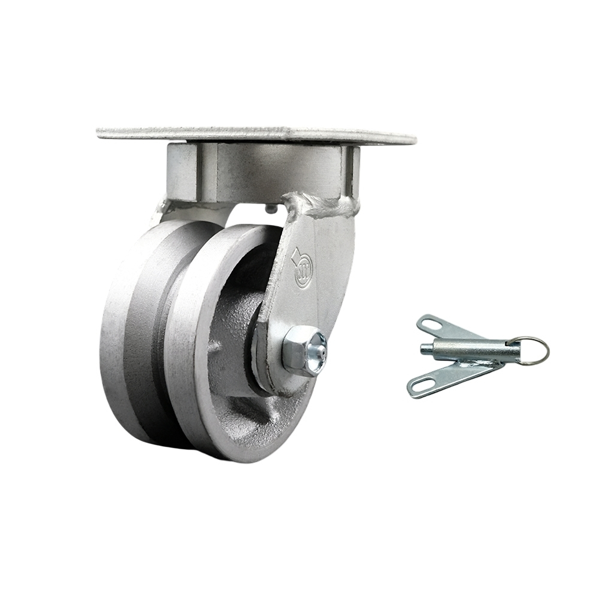 Service Caster, 4Inch x 2Inch Plate Caster, Wheel Diameter 4 in, Caster Type Swivel, Package (qty.) 1, Model SCC-KP30S420-VGR-BSL