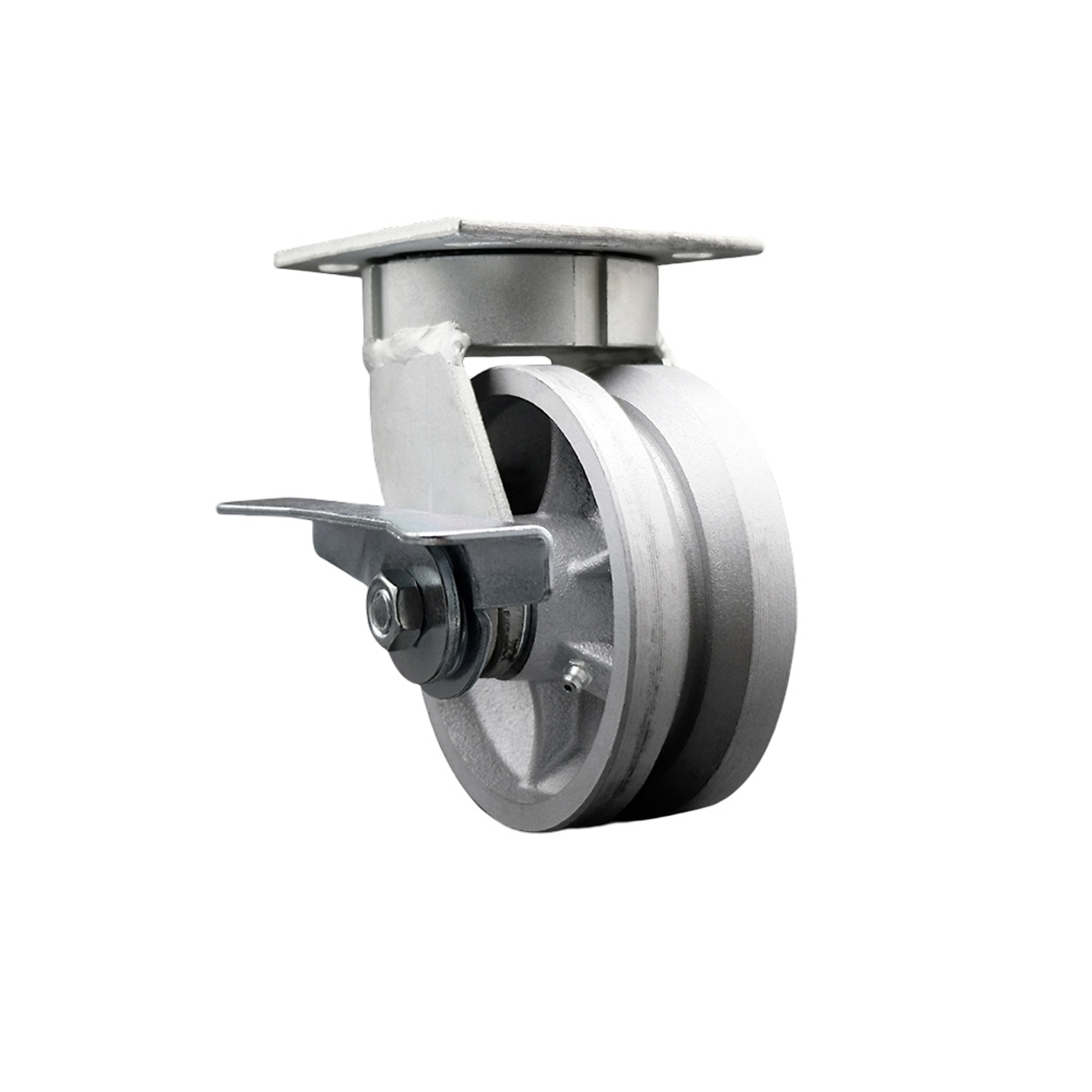 Service Caster, 5Inch x 2Inch Plate Caster, Wheel Diameter 5 in, Caster Type Swivel, Package (qty.) 1, Model SCC-KP30S520-VGR-SLB