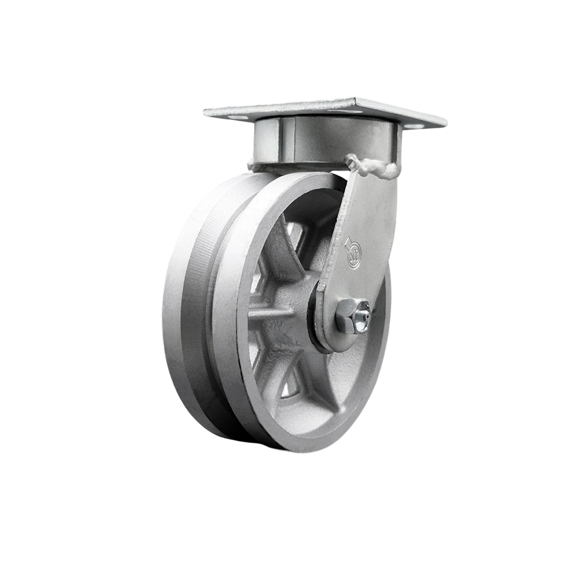 Service Caster, 6Inch x 2Inch Plate Caster, Wheel Diameter 6 in, Caster Type Swivel, Package (qty.) 1, Model SCC-KP30S620-VGR