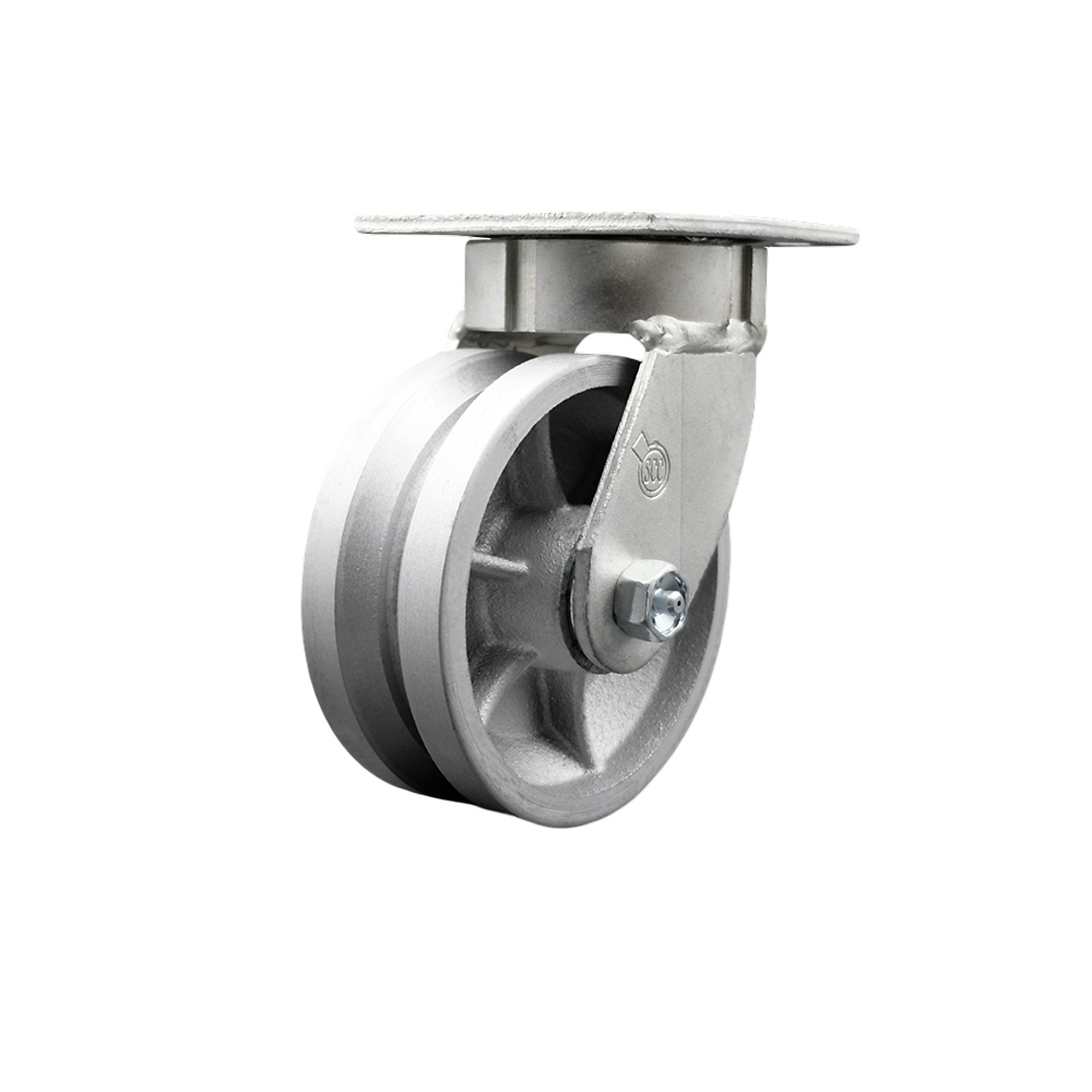 Service Caster, 5Inch x 2Inch Plate Caster, Wheel Diameter 5 in, Caster Type Swivel, Package (qty.) 1, Model SCC-KP30S520-VGR