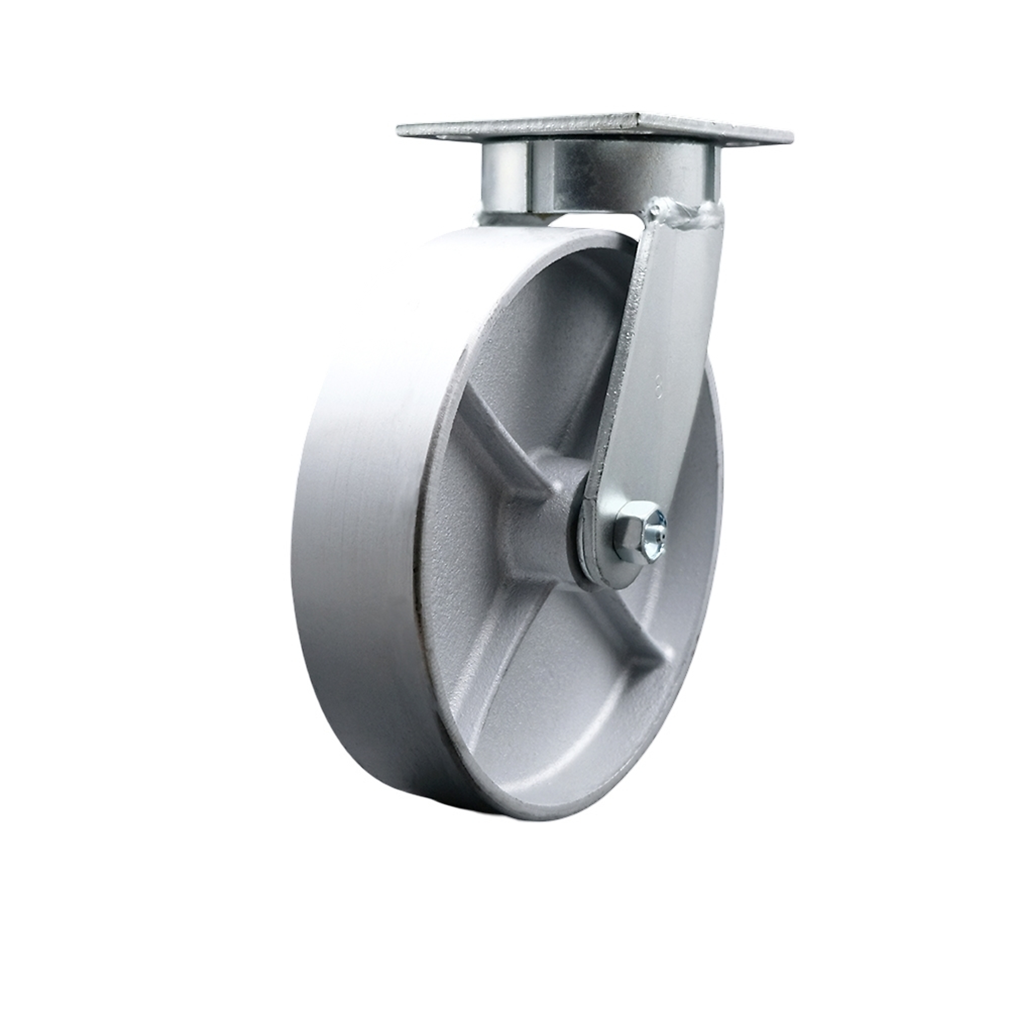 Service Caster, 8Inch x 2Inch Plate Caster, Wheel Diameter 8 in, Caster Type Swivel, Package (qty.) 1, Model SCC-KP30S820-SSR