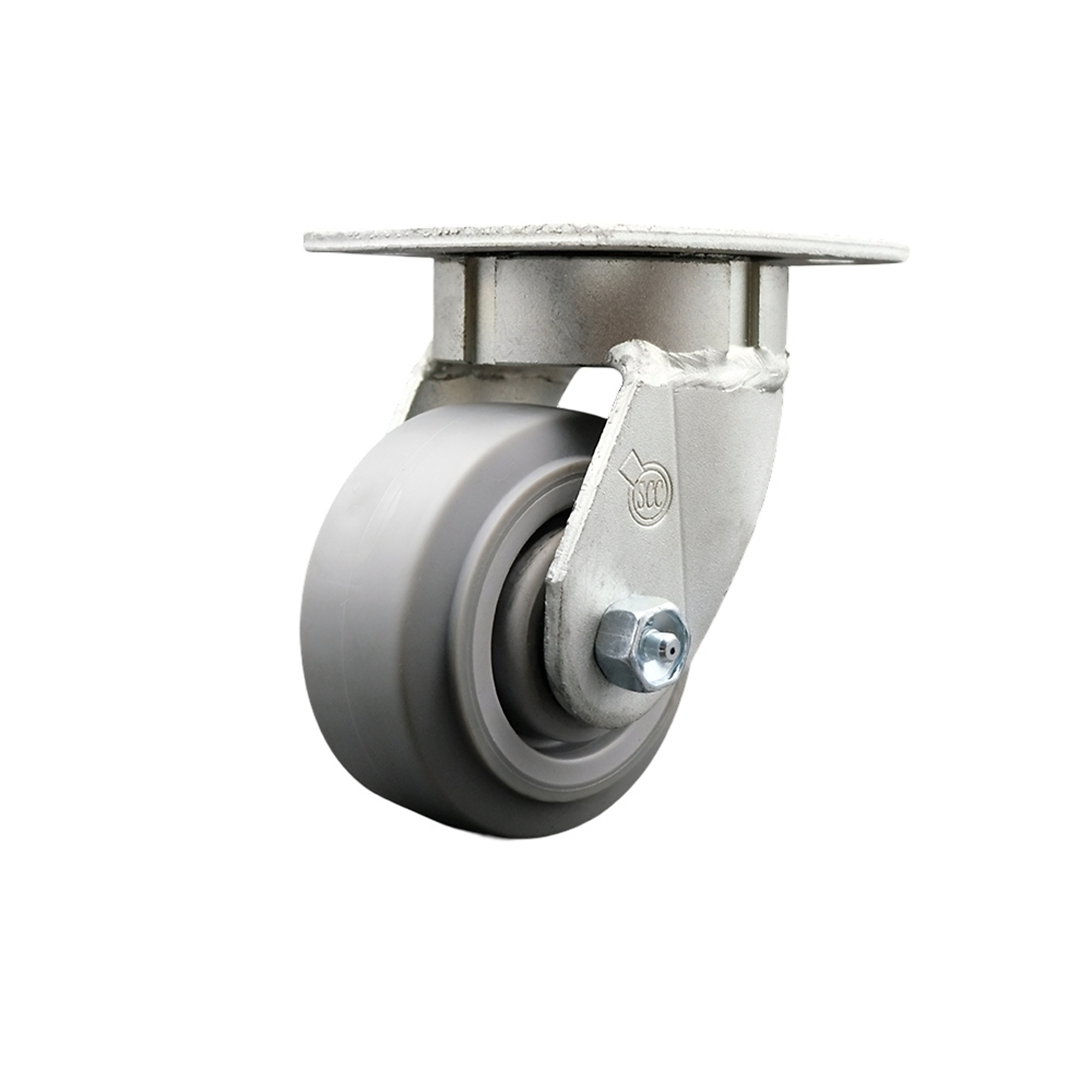 Service Caster, 4Inch x 2Inch Plate Caster, Wheel Diameter 4 in, Caster Type Swivel, Package (qty.) 1, Model SCC-KP30S420-TPRRF