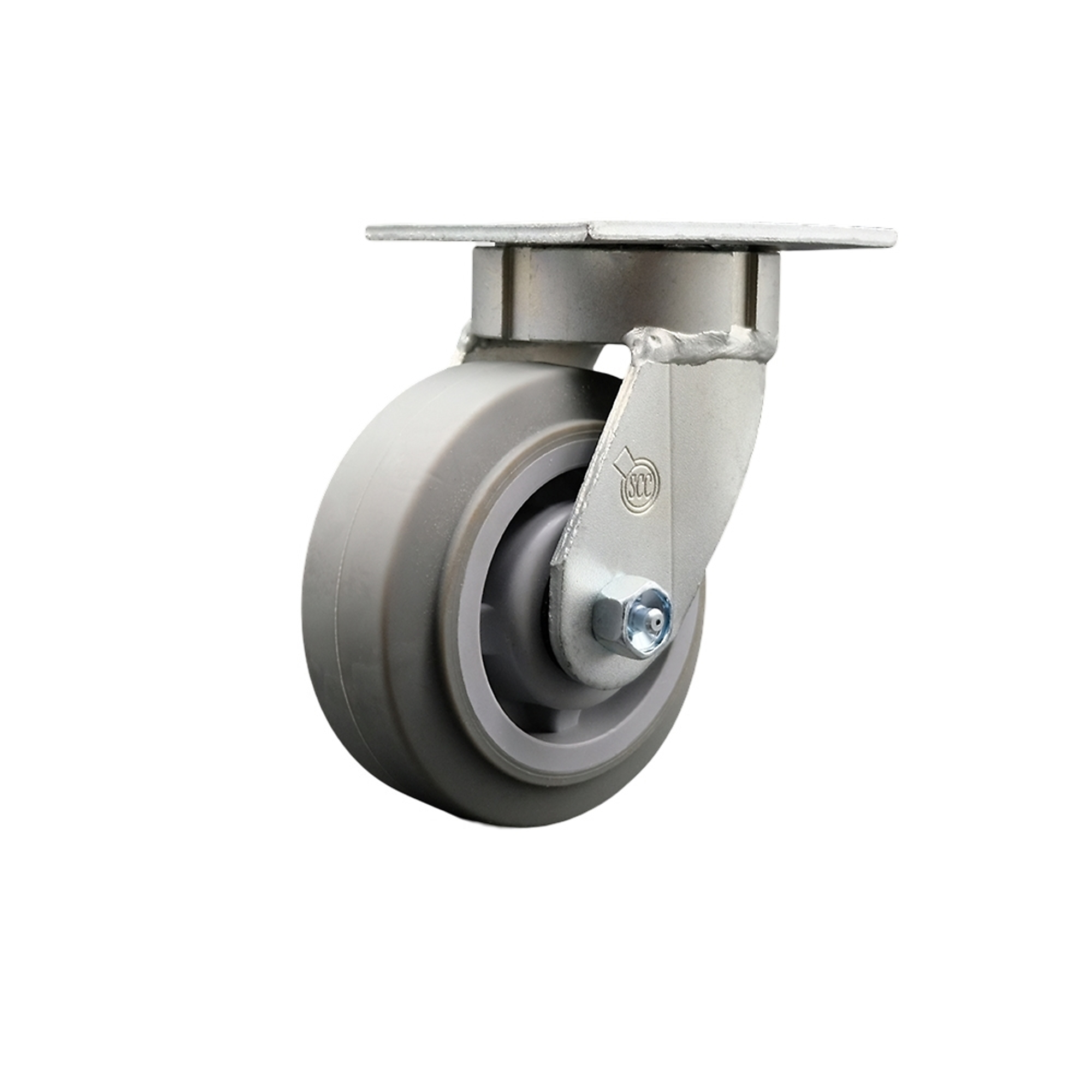 Service Caster, 5Inch x 2Inch Plate Caster, Wheel Diameter 5 in, Caster Type Swivel, Package (qty.) 1, Model SCC-KP30S520-TPRRF