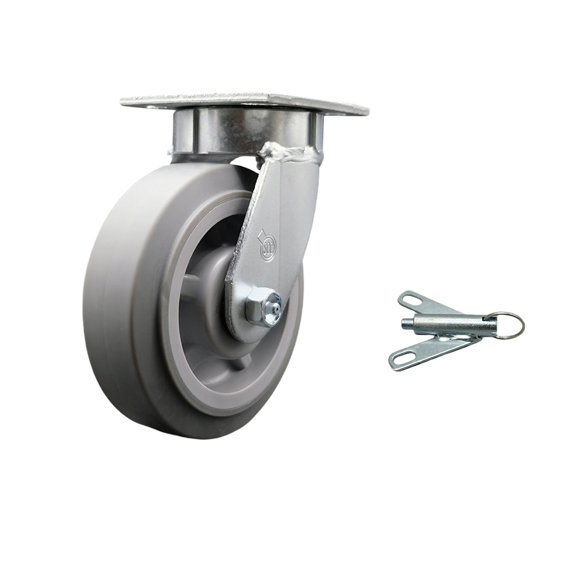 Service Caster, 6Inch x 2Inch Plate Caster, Wheel Diameter 6 in, Caster Type Swivel, Package (qty.) 1, Model SCC-KP30S620-TPRRF-BSL