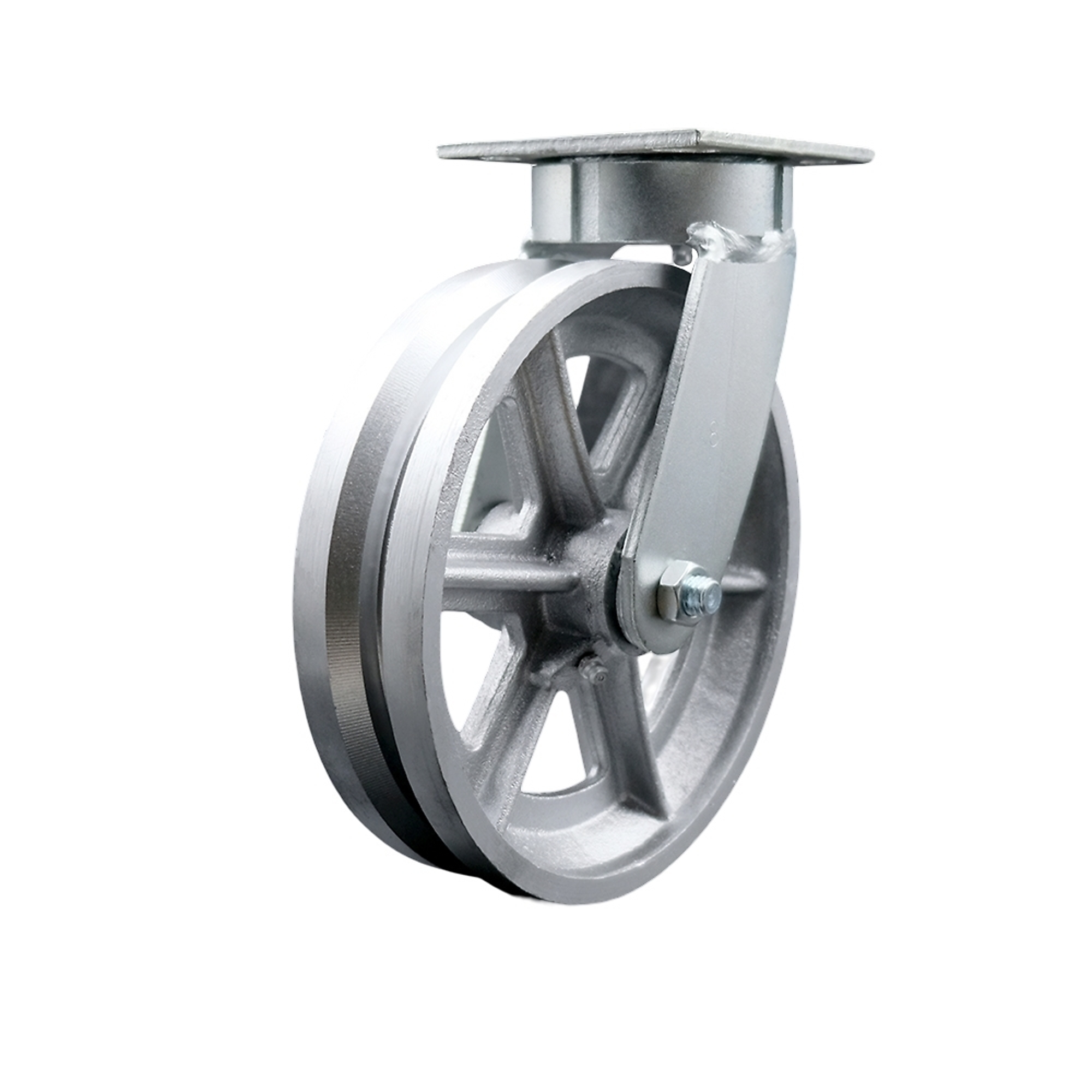 Service Caster, 8Inch x 2Inch Plate Caster, Wheel Diameter 8 in, Caster Type Swivel, Package (qty.) 1, Model SCC-KP30S820-VGR