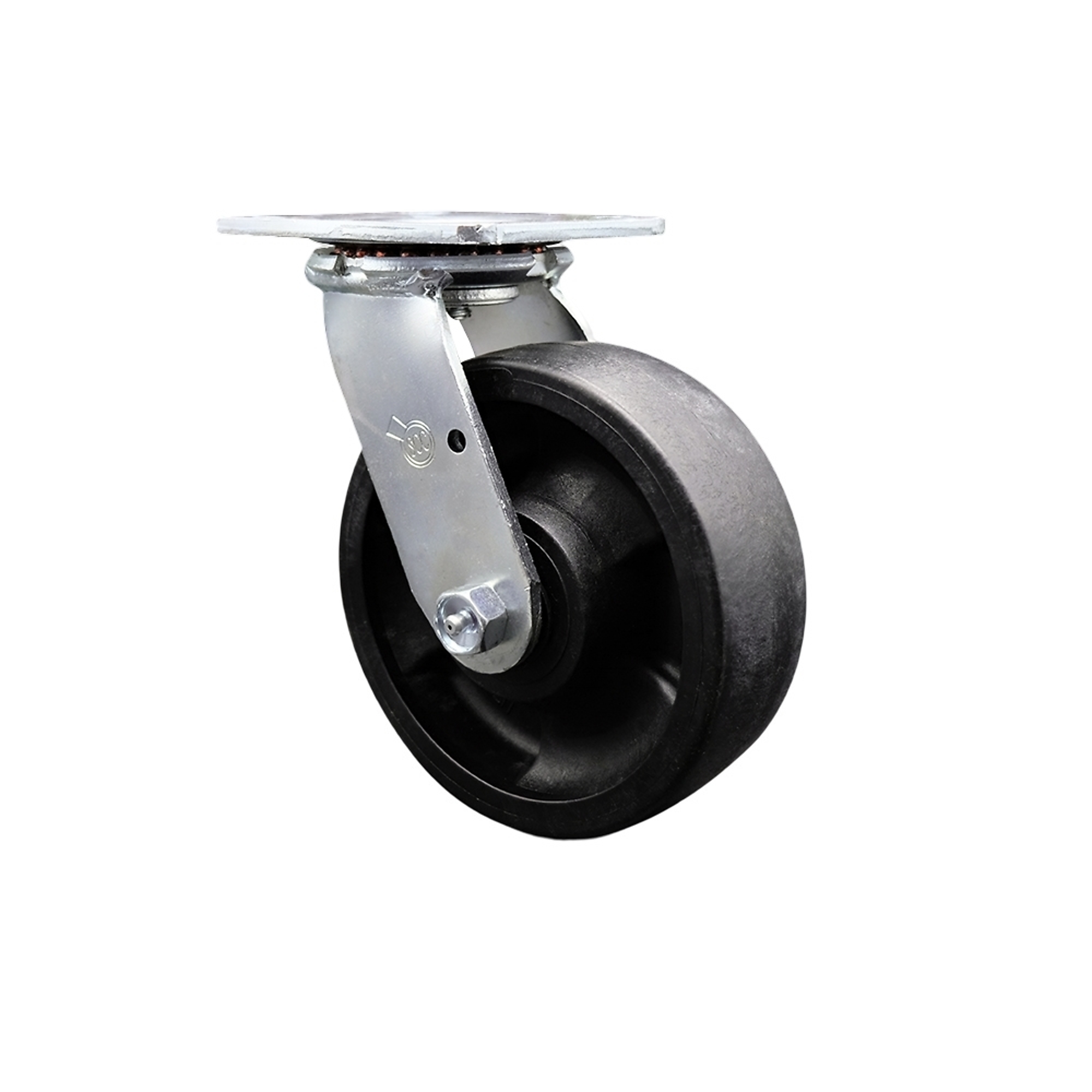 Service Caster, 6Inch x 2Inch Plate Caster, Wheel Diameter 6 in, Caster Type Swivel, Package (qty.) 1, Model SCC-30CS620-GFNB