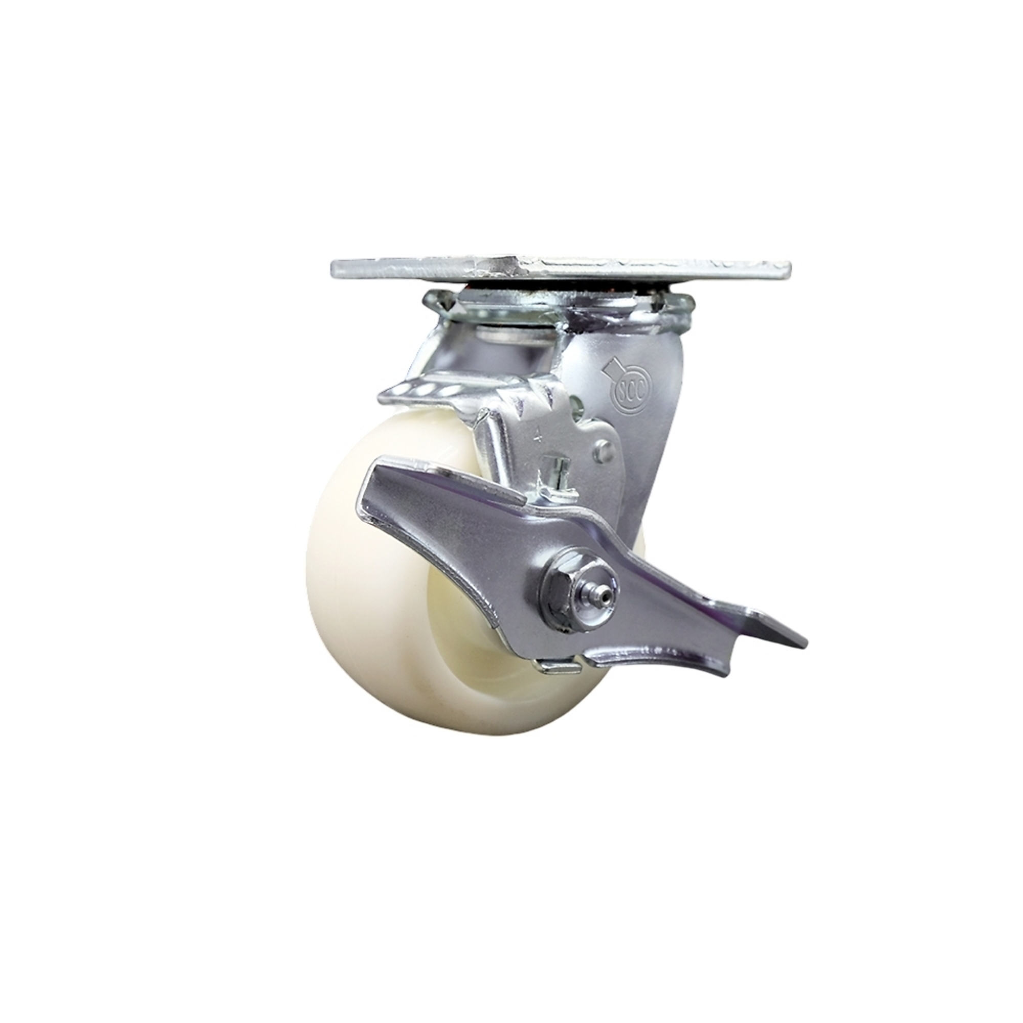 Service Caster, 4Inch x 2Inch Plate Caster, Wheel Diameter 4 in, Caster Type Swivel, Package (qty.) 1, Model SCC-SS30S420-NYB-TLB