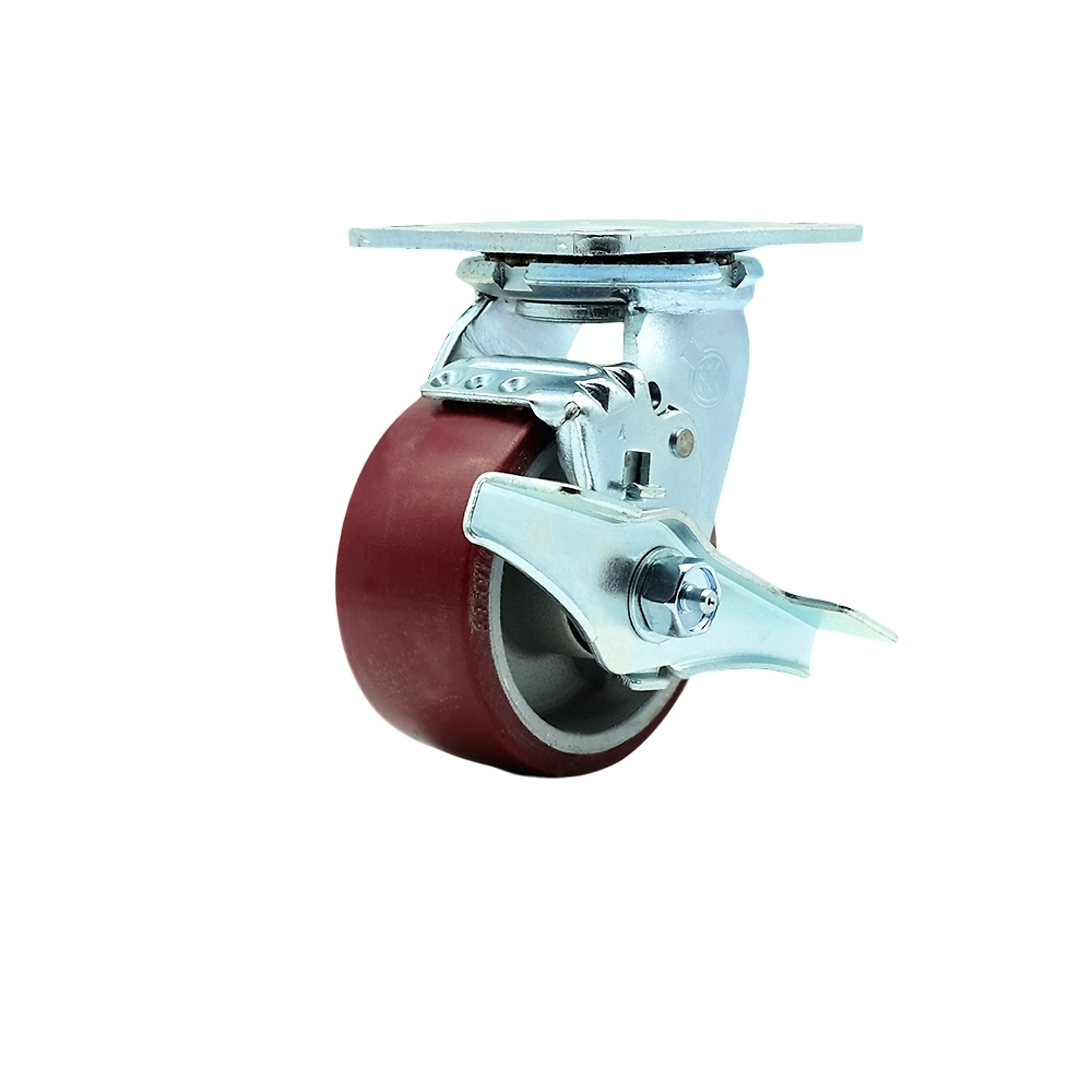 Service Caster, 4Inch x 2Inch Plate Caster, Wheel Diameter 4 in, Caster Type Swivel, Package (qty.) 1, Model SCC-30CS420-PAB-TLB