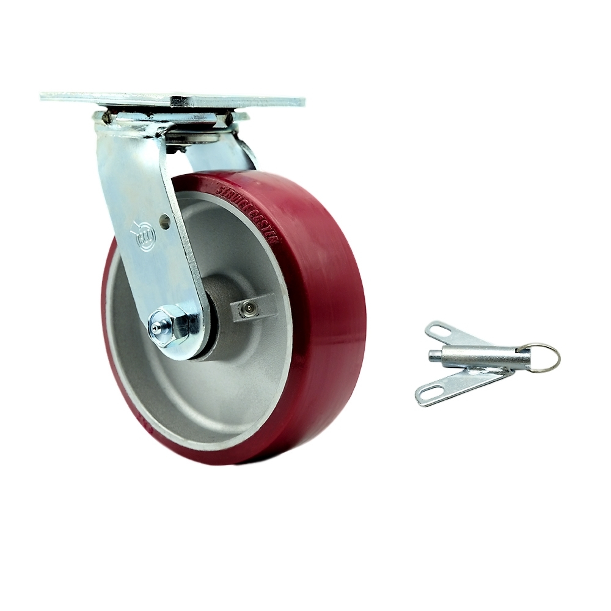 Service Caster, 6Inch x 2Inch Plate Caster, Wheel Diameter 6 in, Caster Type Swivel, Package (qty.) 1, Model SCC-30CS620-PAB-BSL