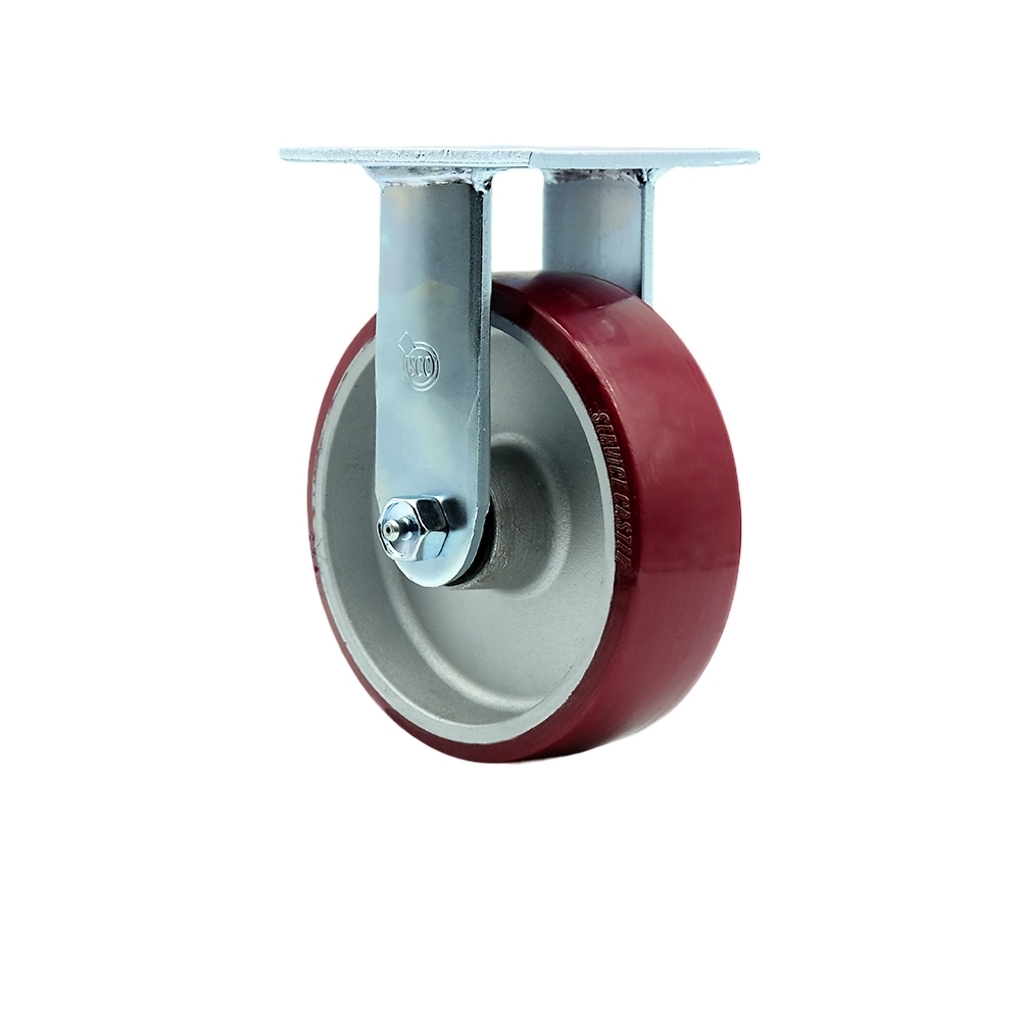 Service Caster, 6Inch x 2Inch Plate Caster, Wheel Diameter 6 in, Caster Type Rigid, Package (qty.) 1, Model SCC-30R620-PAB