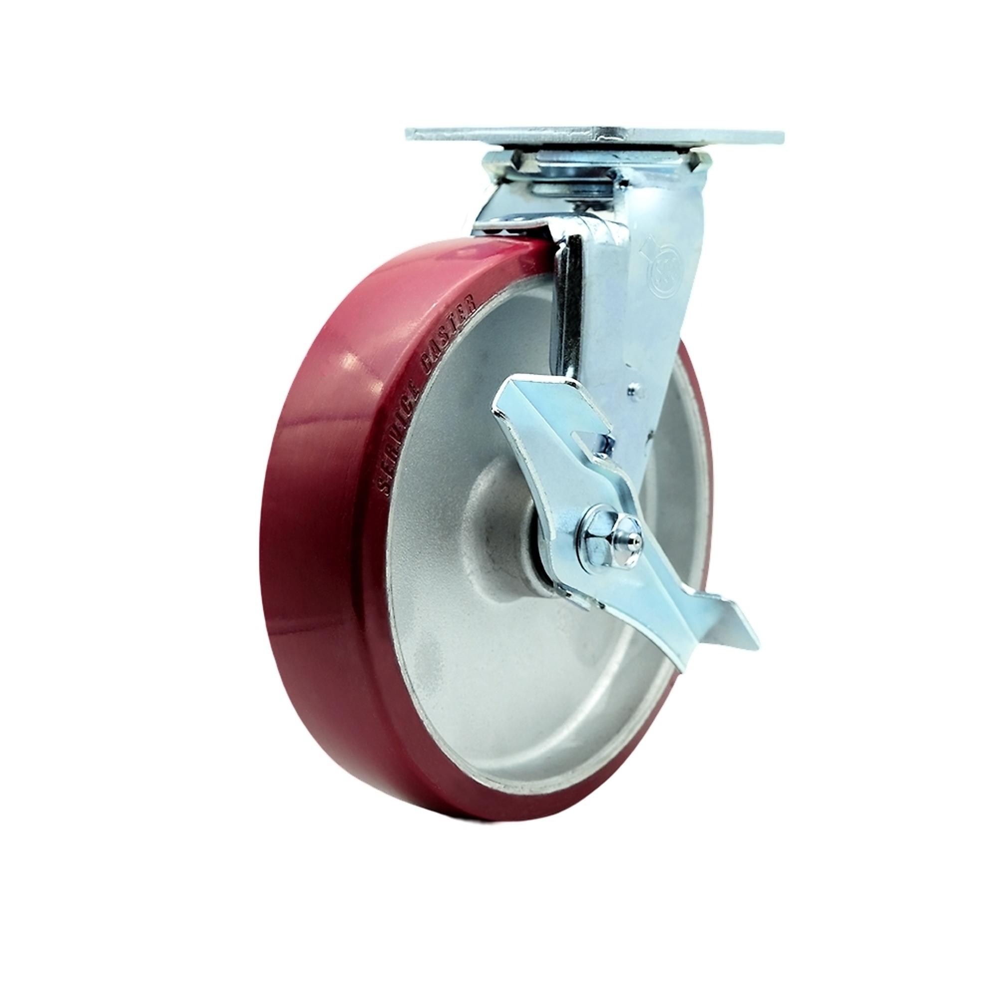 Service Caster, 8Inch x 2Inch Plate Caster, Wheel Diameter 8 in, Caster Type Swivel, Package (qty.) 1, Model SCC-30CS820-PAB-TLB