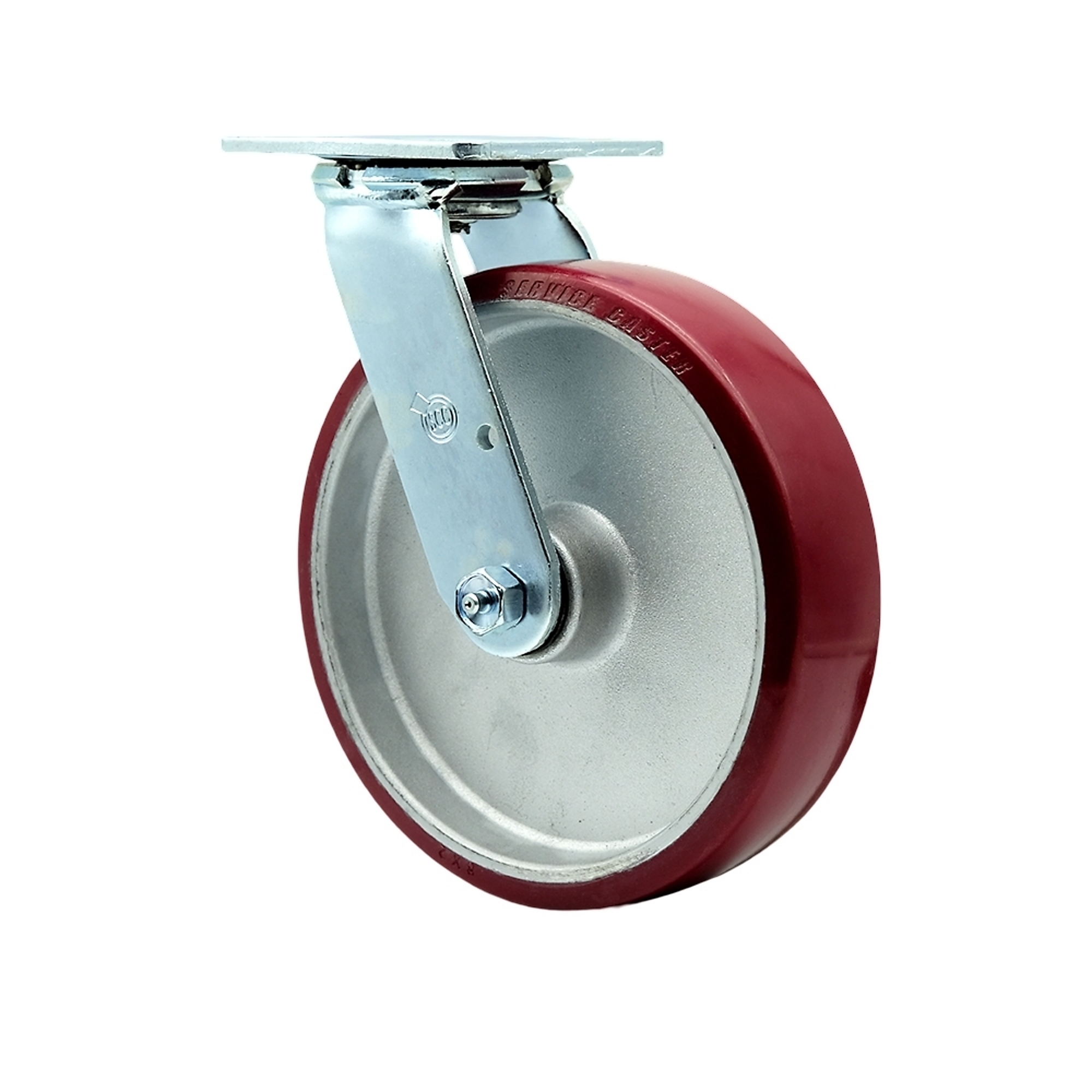 Service Caster, 8Inch x 2Inch Plate Caster, Wheel Diameter 8 in, Caster Type Swivel, Package (qty.) 1, Model SCC-30CS820-PAB