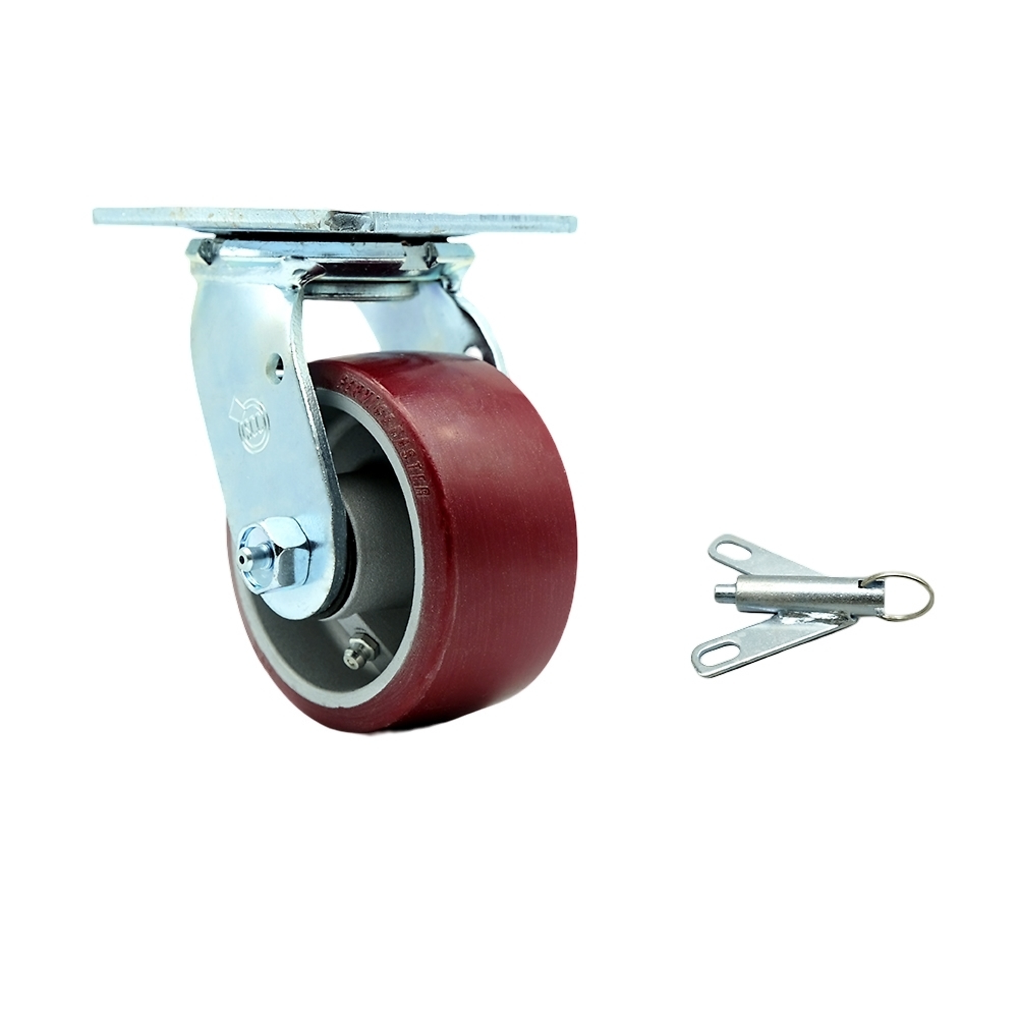 Service Caster, 4Inch x 2Inch Plate Caster, Wheel Diameter 4 in, Caster Type Swivel, Package (qty.) 1, Model SCC-SS30S420-PAB-BSL