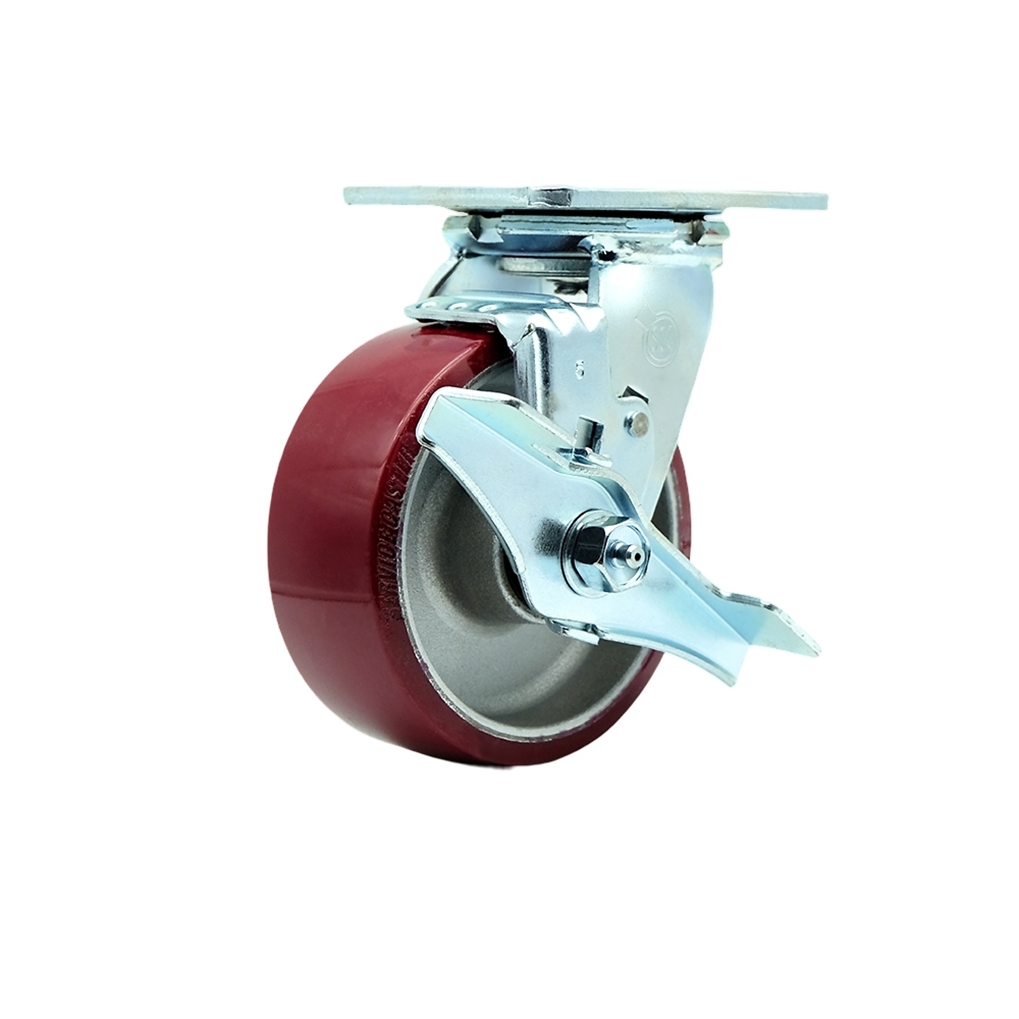 Service Caster, 5Inch x 2Inch Plate Caster, Wheel Diameter 5 in, Caster Type Swivel, Package (qty.) 1, Model SCC-SS30S520-PAB-TLB