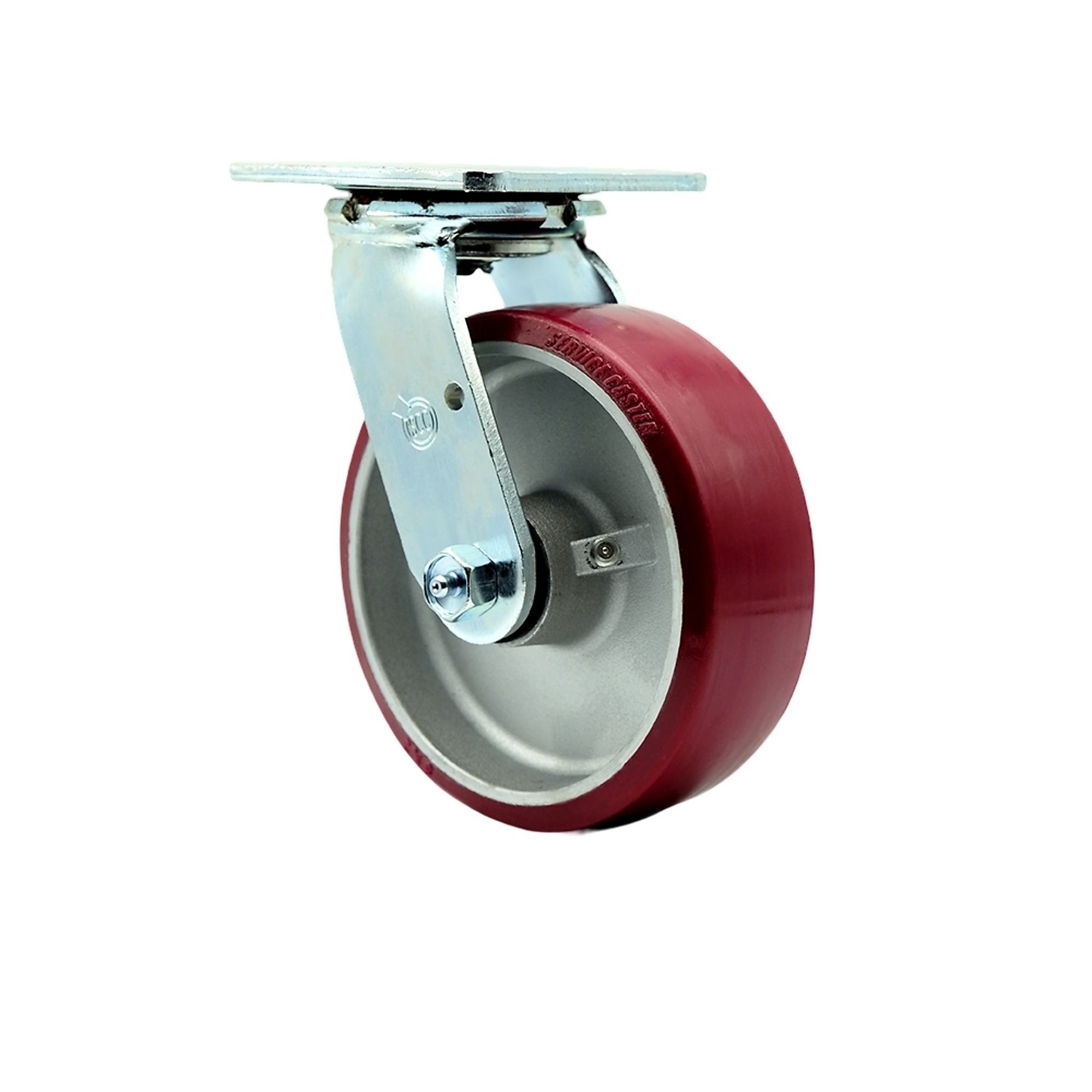 Service Caster, 6Inch x 2Inch Plate Caster, Wheel Diameter 6 in, Caster Type Swivel, Package (qty.) 1, Model SCC-SS30S620-PAB