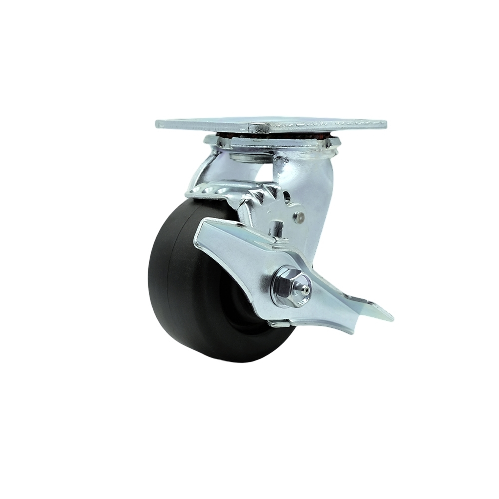 Service Caster, 4Inch x 2Inch Plate Caster, Wheel Diameter 4 in, Caster Type Swivel, Package (qty.) 1, Model SCC-30CS420-POB-TLB