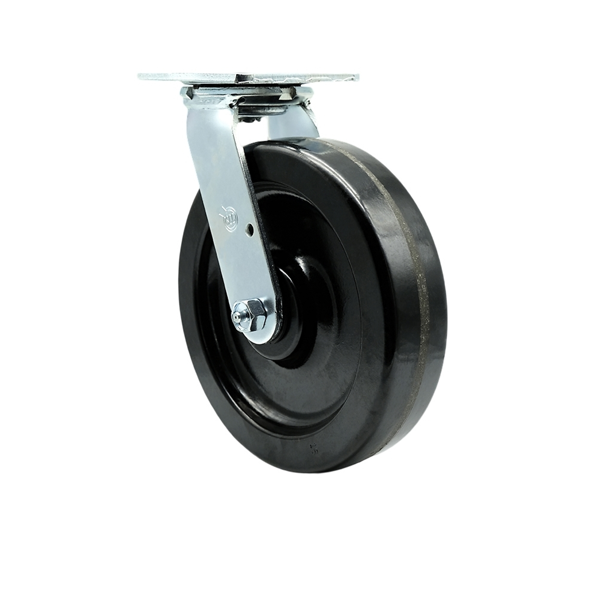 Service Caster, 8Inch x 2Inch Plate Caster, Wheel Diameter 8 in, Caster Type Swivel, Package (qty.) 1, Model SCC-30CS820-PHB