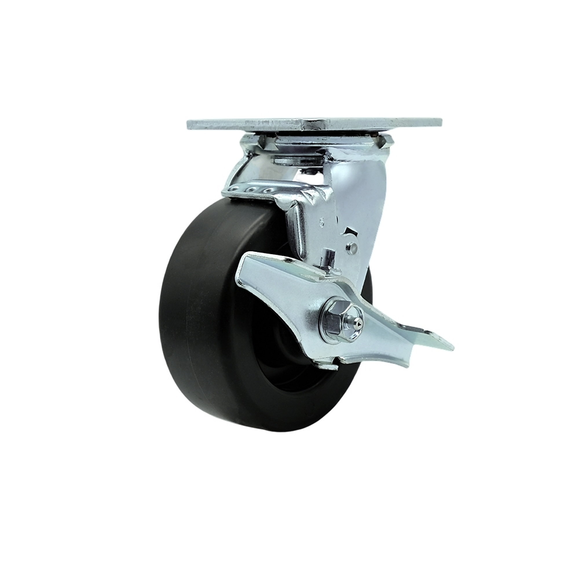 Service Caster, 5Inch x 2Inch Plate Caster, Wheel Diameter 5 in, Caster Type Swivel, Package (qty.) 1, Model SCC-30CS520-POB-TLB