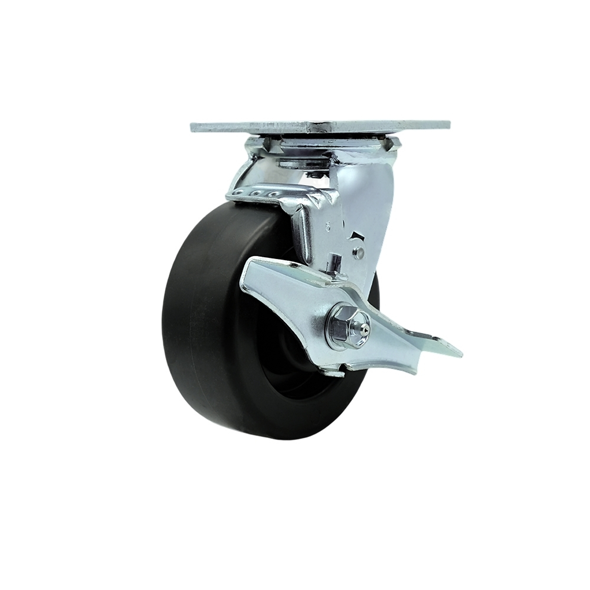 Service Caster, 5Inch x 2Inch Plate Caster, Wheel Diameter 5 in, Caster Type Swivel, Package (qty.) 1, Model SCC-SS30S520-POB-TLB