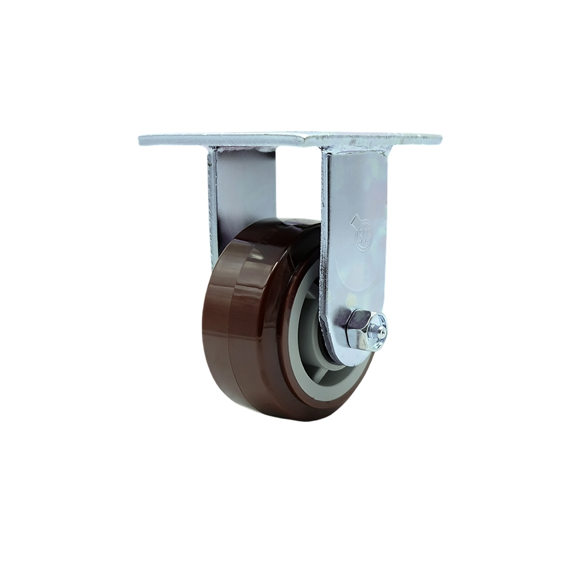 Service Caster, 4Inch x 2Inch Plate Caster, Wheel Diameter 4 in, Caster Type Rigid, Package (qty.) 1, Model SCC-30R420-PPUB