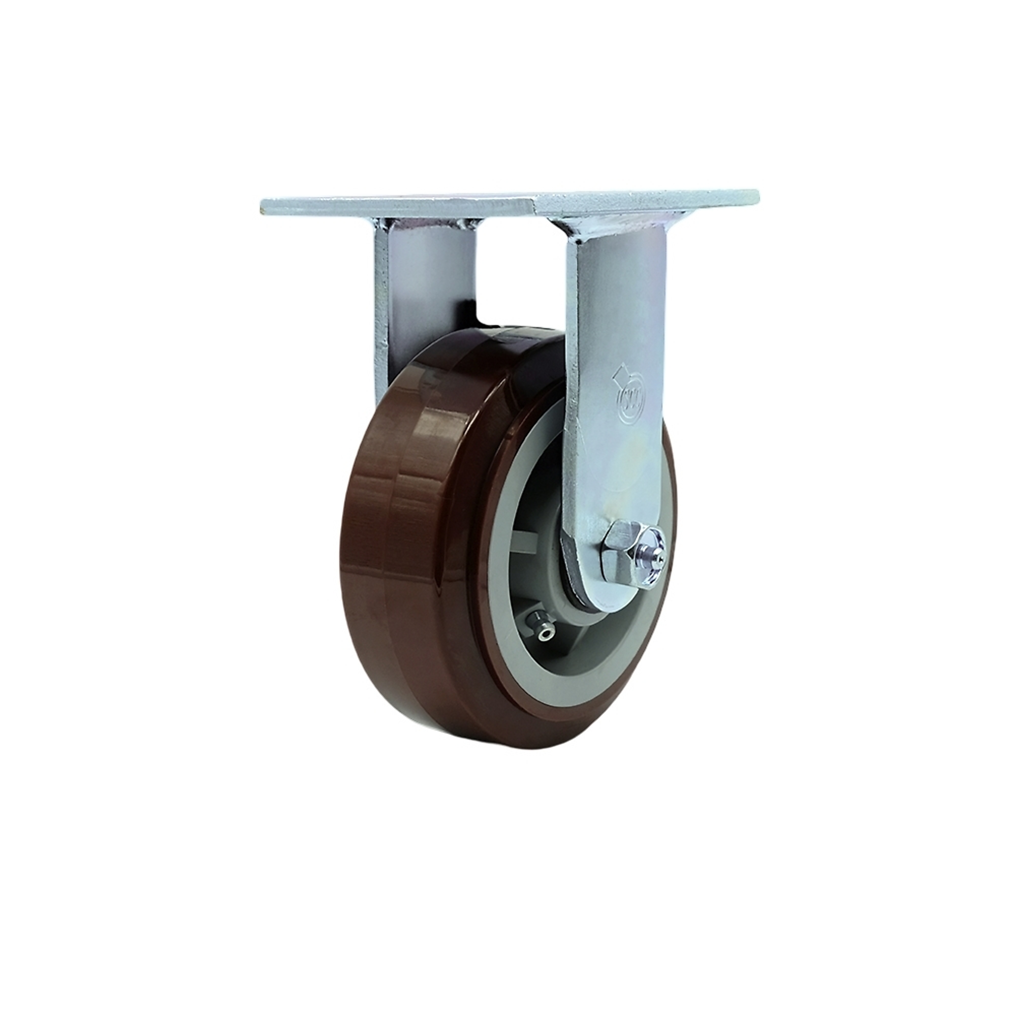 Service Caster, 5Inch x 2Inch Plate Caster, Wheel Diameter 5 in, Caster Type Rigid, Package (qty.) 1, Model SCC-30R520-PPUB