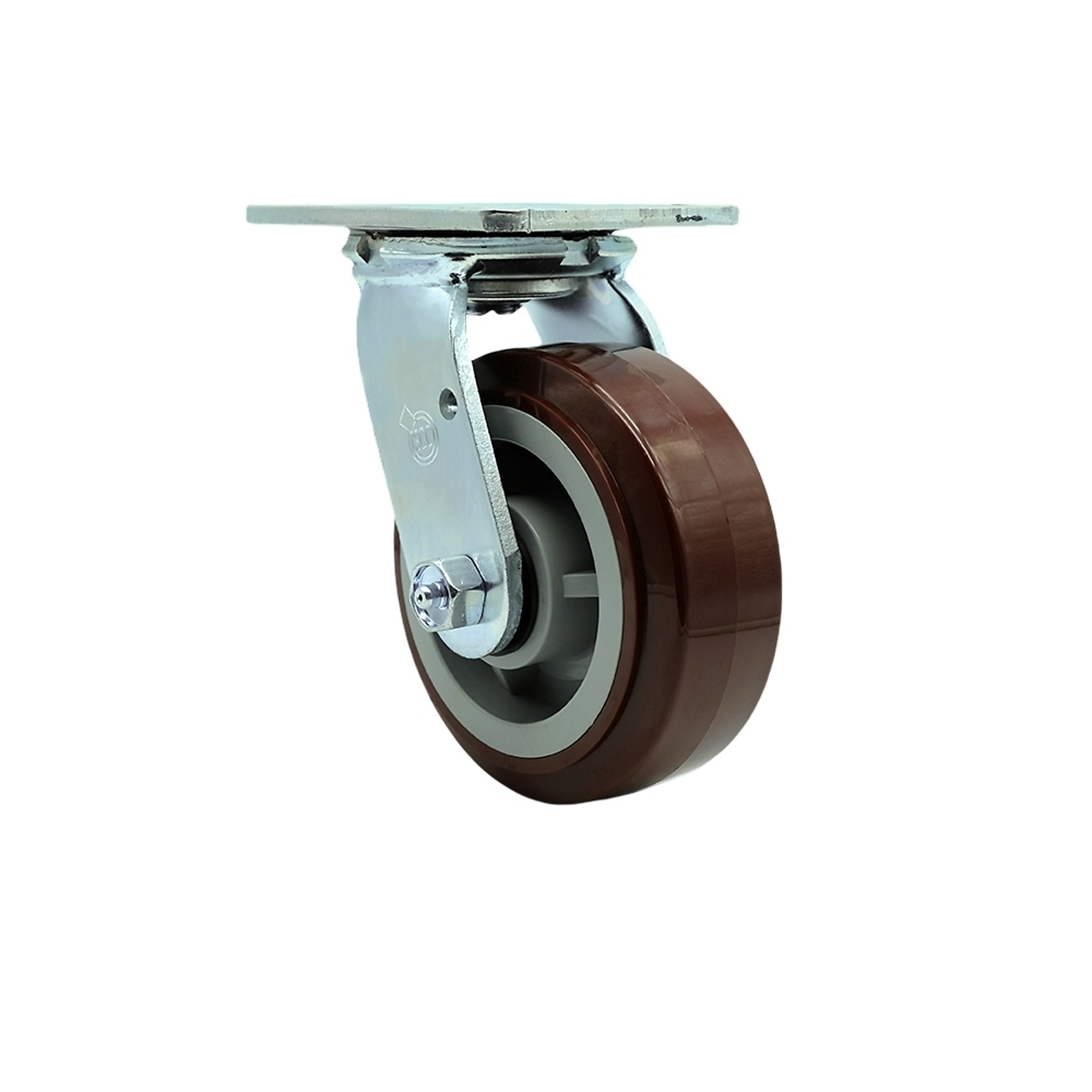 Service Caster, 5Inch x 2Inch Plate Caster, Wheel Diameter 5 in, Caster Type Swivel, Package (qty.) 1, Model SCC-30CS520-PPUB