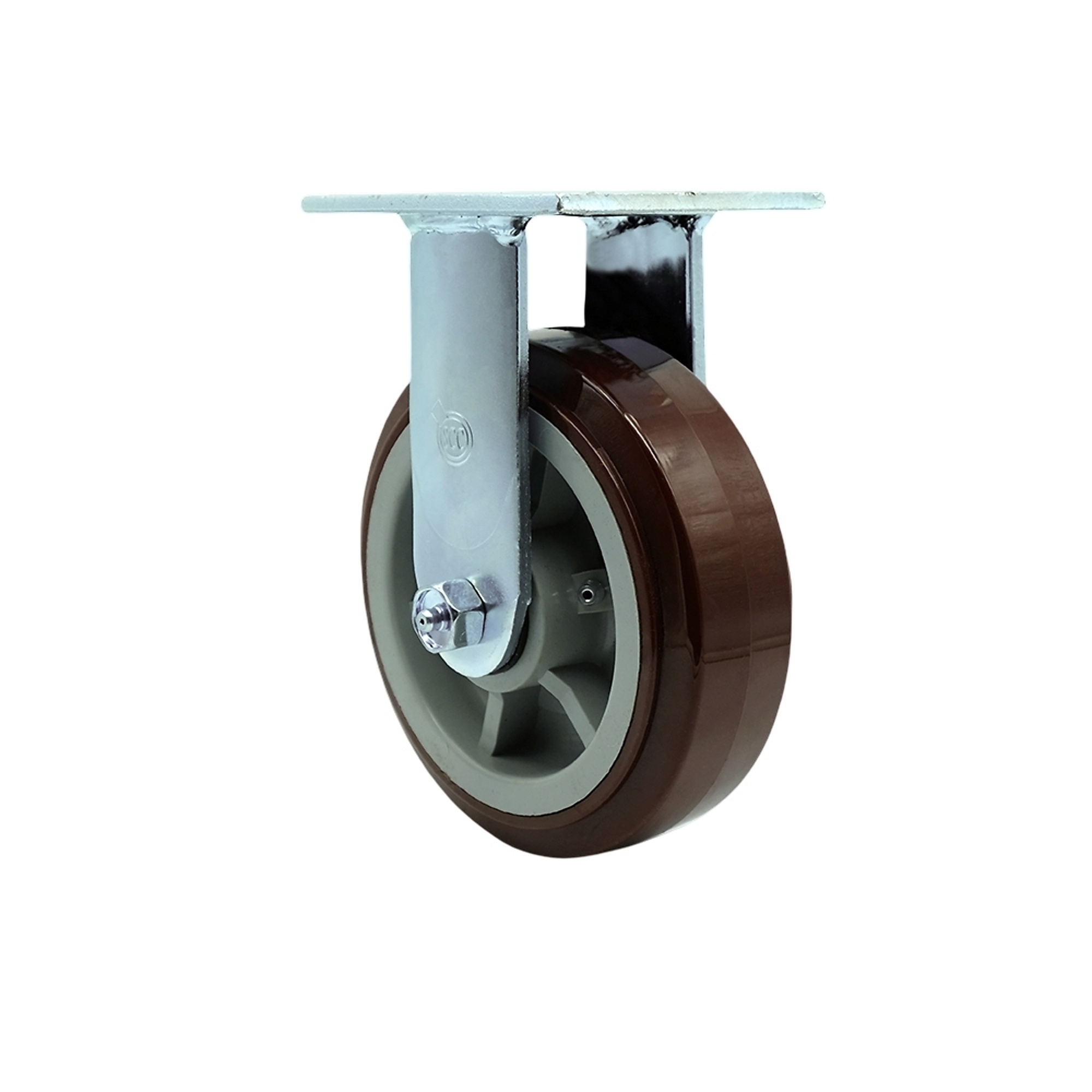 Service Caster, 6Inch x 2Inch Plate Caster, Wheel Diameter 6 in, Caster Type Rigid, Package (qty.) 1, Model SCC-30R620-PPUB