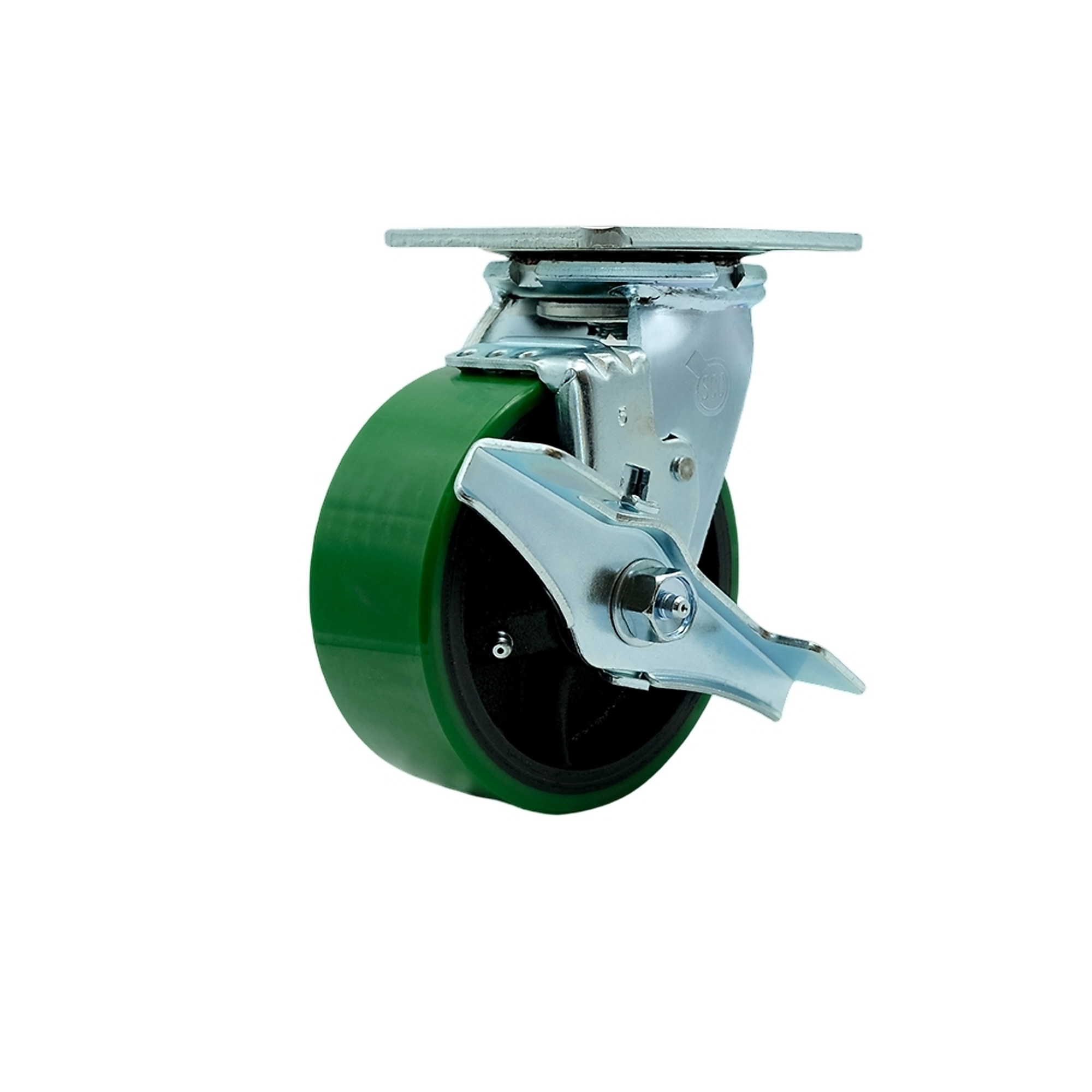 Service Caster, 5Inch x 2Inch Plate Caster, Wheel Diameter 5 in, Caster Type Swivel, Package (qty.) 1, Model SCC-30CS520-PUB-GB-TLB