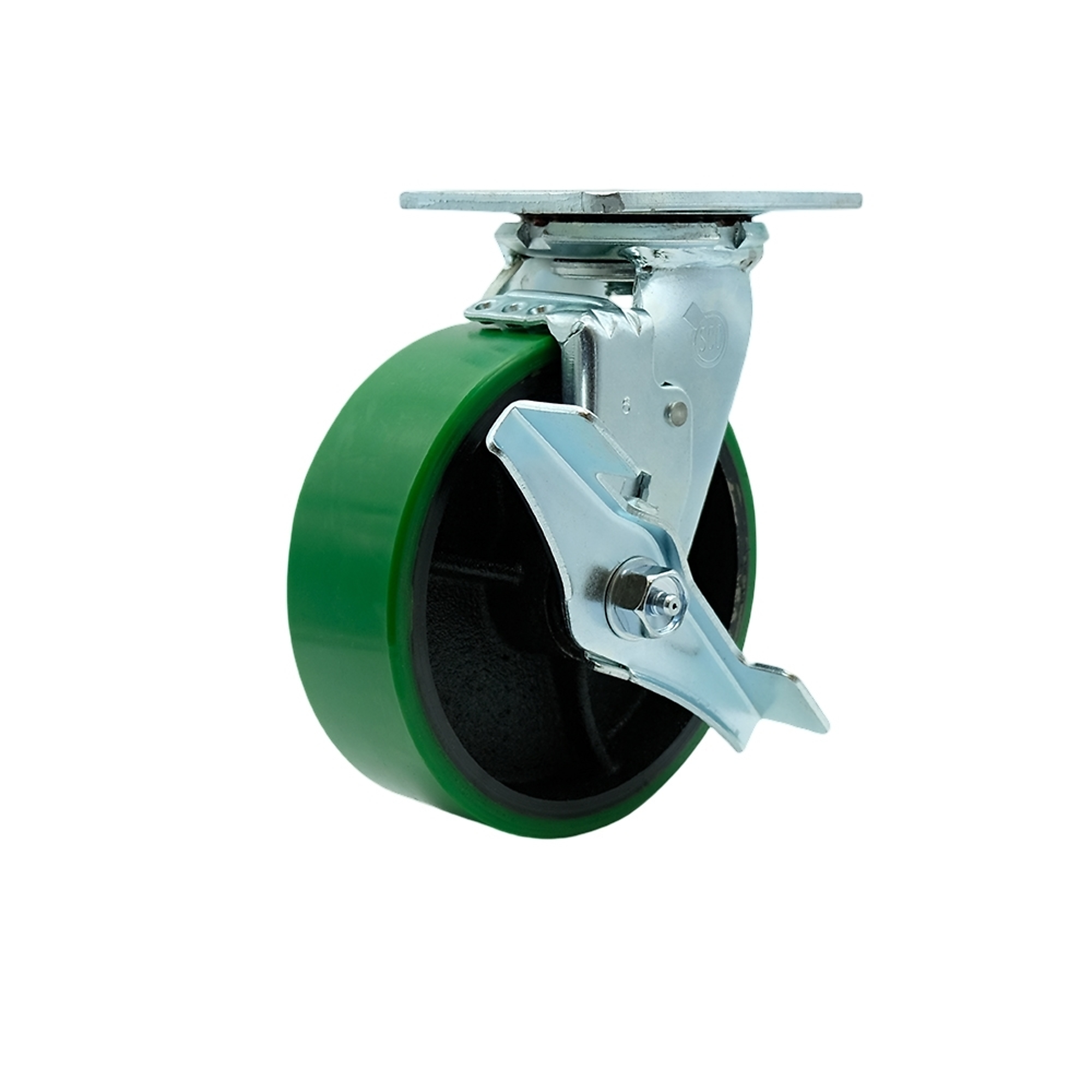 Service Caster, 6Inch x 2Inch Plate Caster, Wheel Diameter 6 in, Caster Type Swivel, Package (qty.) 1, Model SCC-30CS620-PUB-GB-TLB