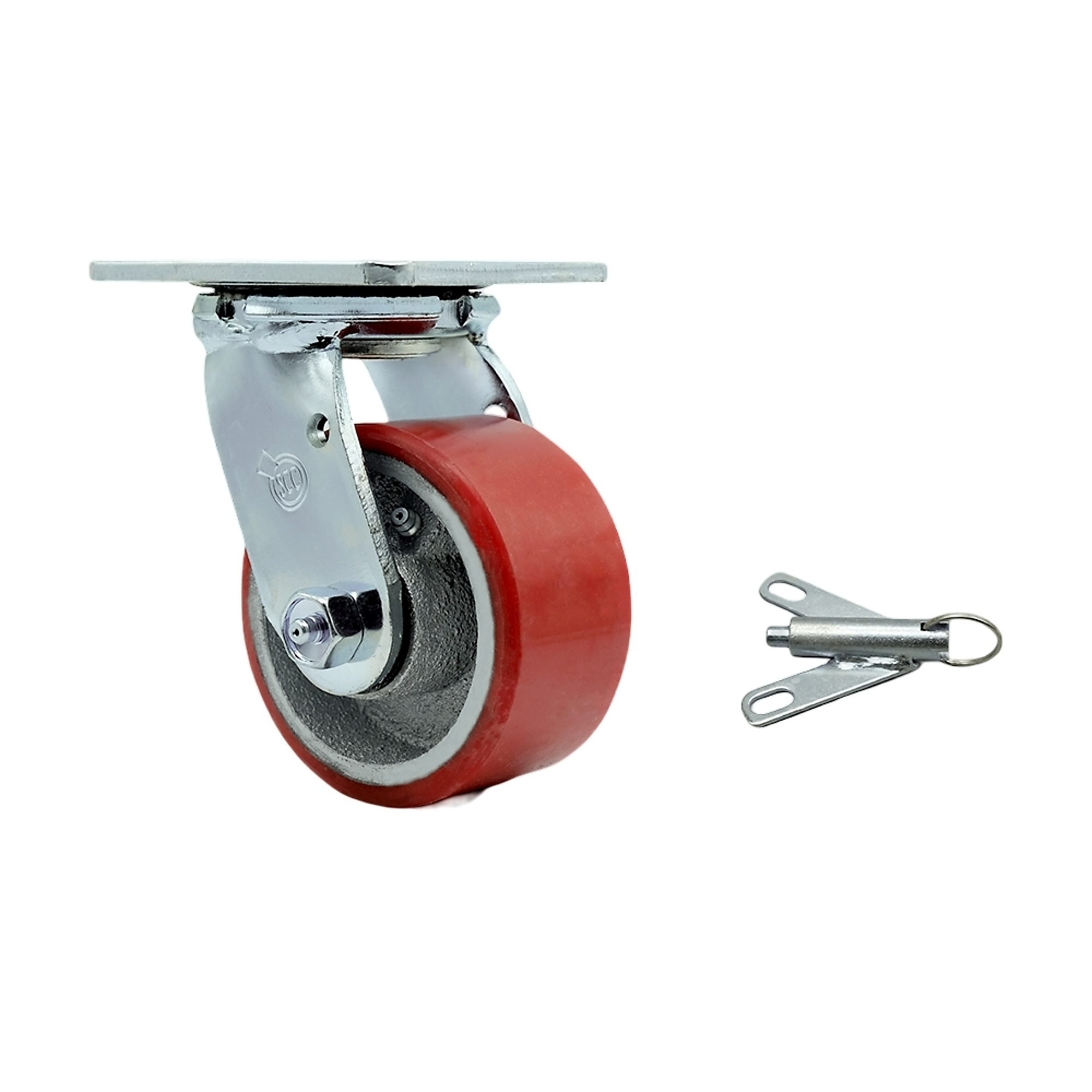 Service Caster, 4Inch x 2Inch Plate Caster, Wheel Diameter 4 in, Caster Type Swivel, Package (qty.) 1, Model SCC-30CS420-PUB-RS-BSL