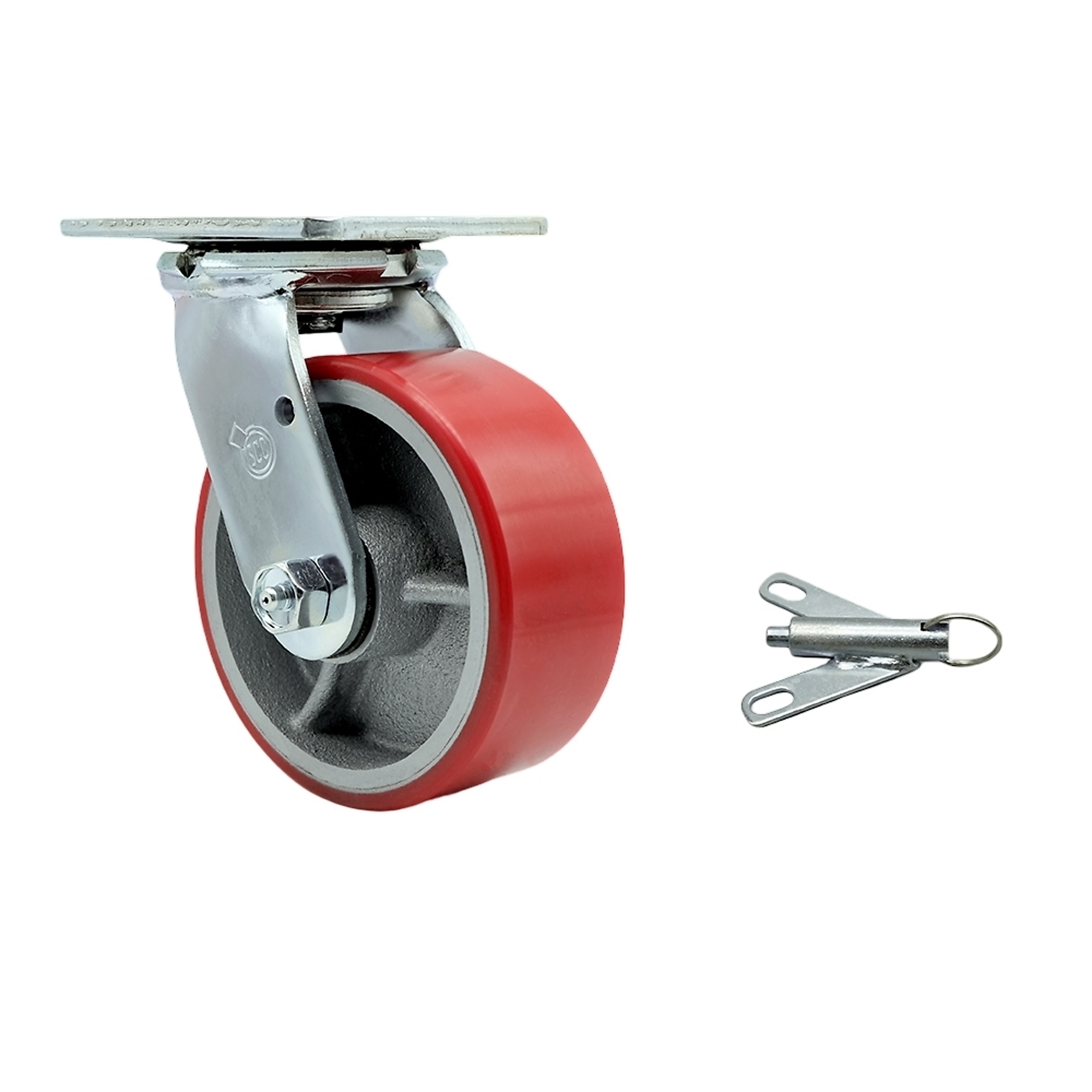 Service Caster, 5Inch x 2Inch Plate Caster, Wheel Diameter 5 in, Caster Type Swivel, Package (qty.) 1, Model SCC-30CS520-PUB-RS-BSL