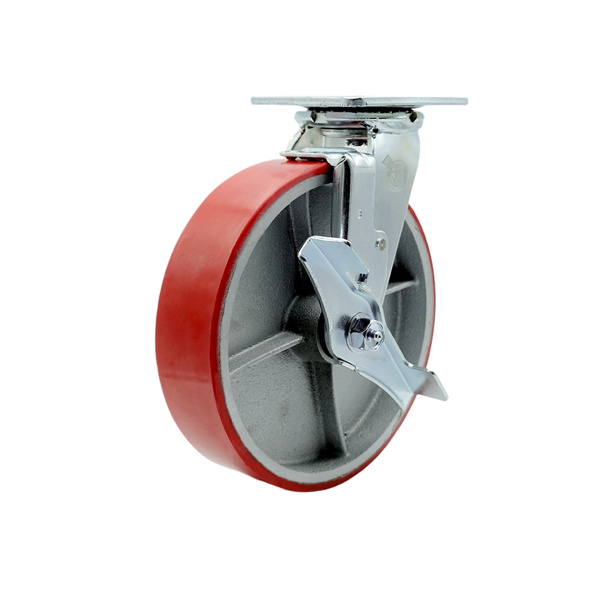 Service Caster, 8Inch x 2Inch Plate Caster, Wheel Diameter 8 in, Caster Type Swivel, Package (qty.) 1, Model SCC-30CS820-PUB-RS-TLB