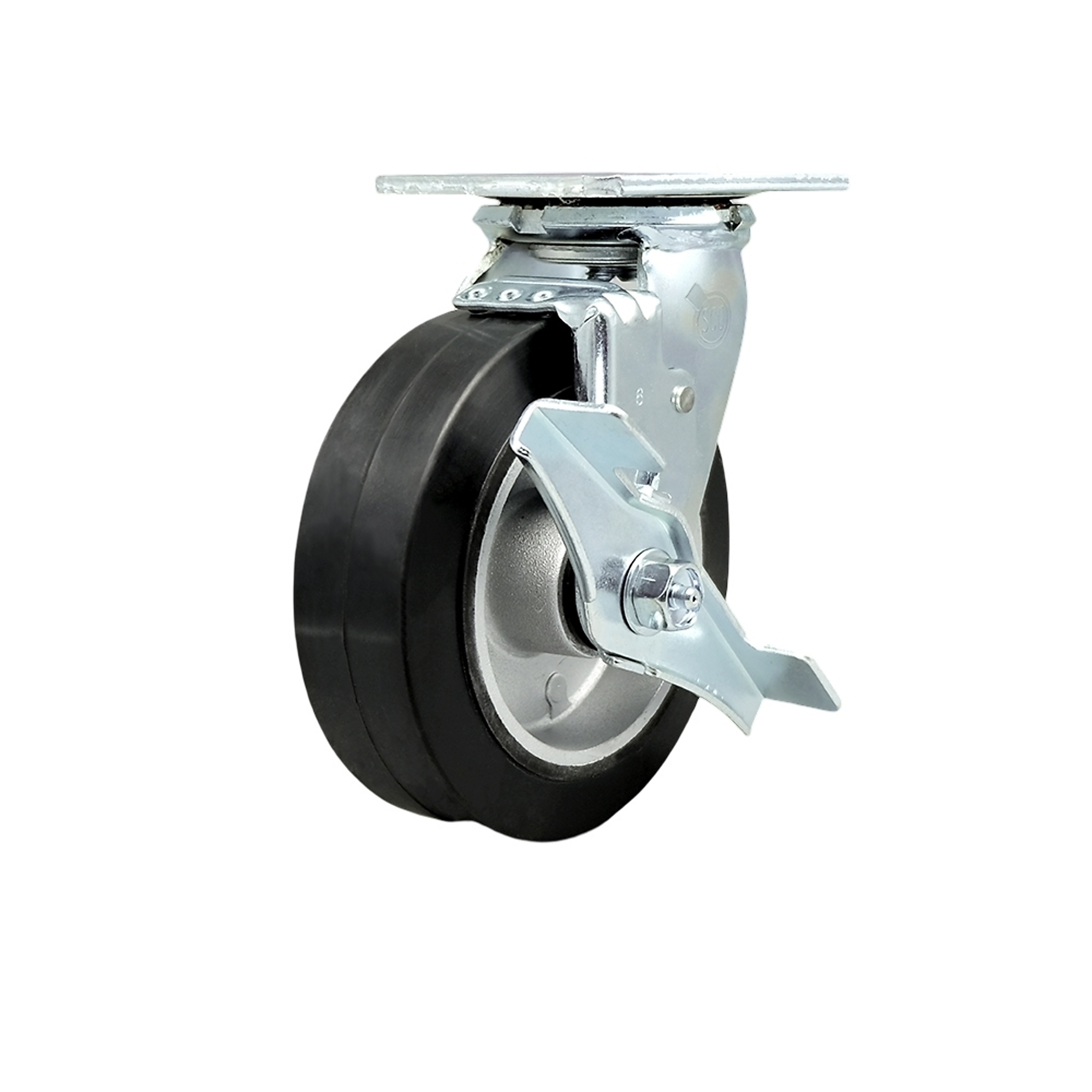 Service Caster, 6Inch x 2Inch Plate Caster, Wheel Diameter 6 in, Caster Type Swivel, Package (qty.) 1, Model SCC-30CS620-RAB-TLB