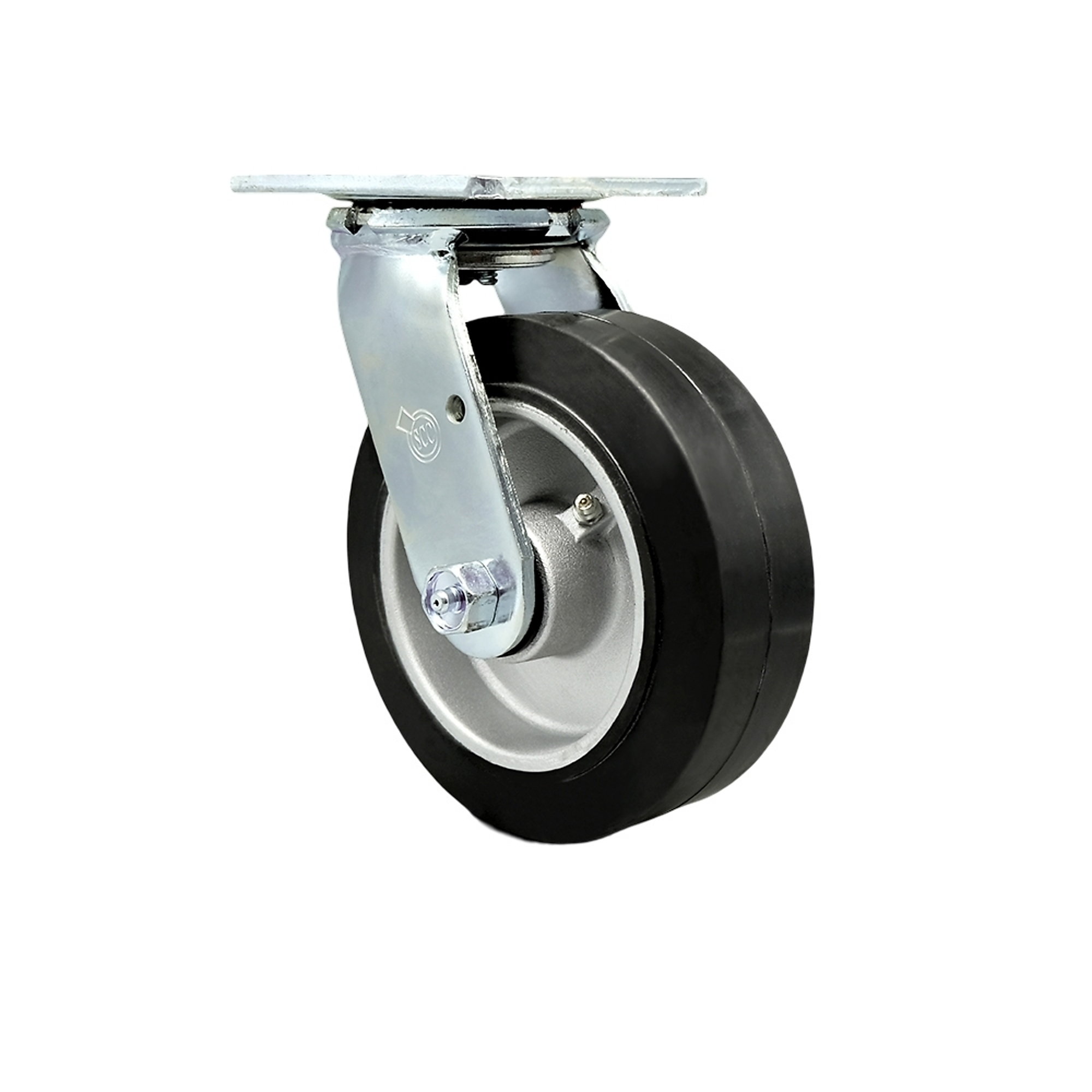 Service Caster, 6Inch x 2Inch Plate Caster, Wheel Diameter 6 in, Caster Type Swivel, Package (qty.) 1, Model SCC-30CS620-RAB