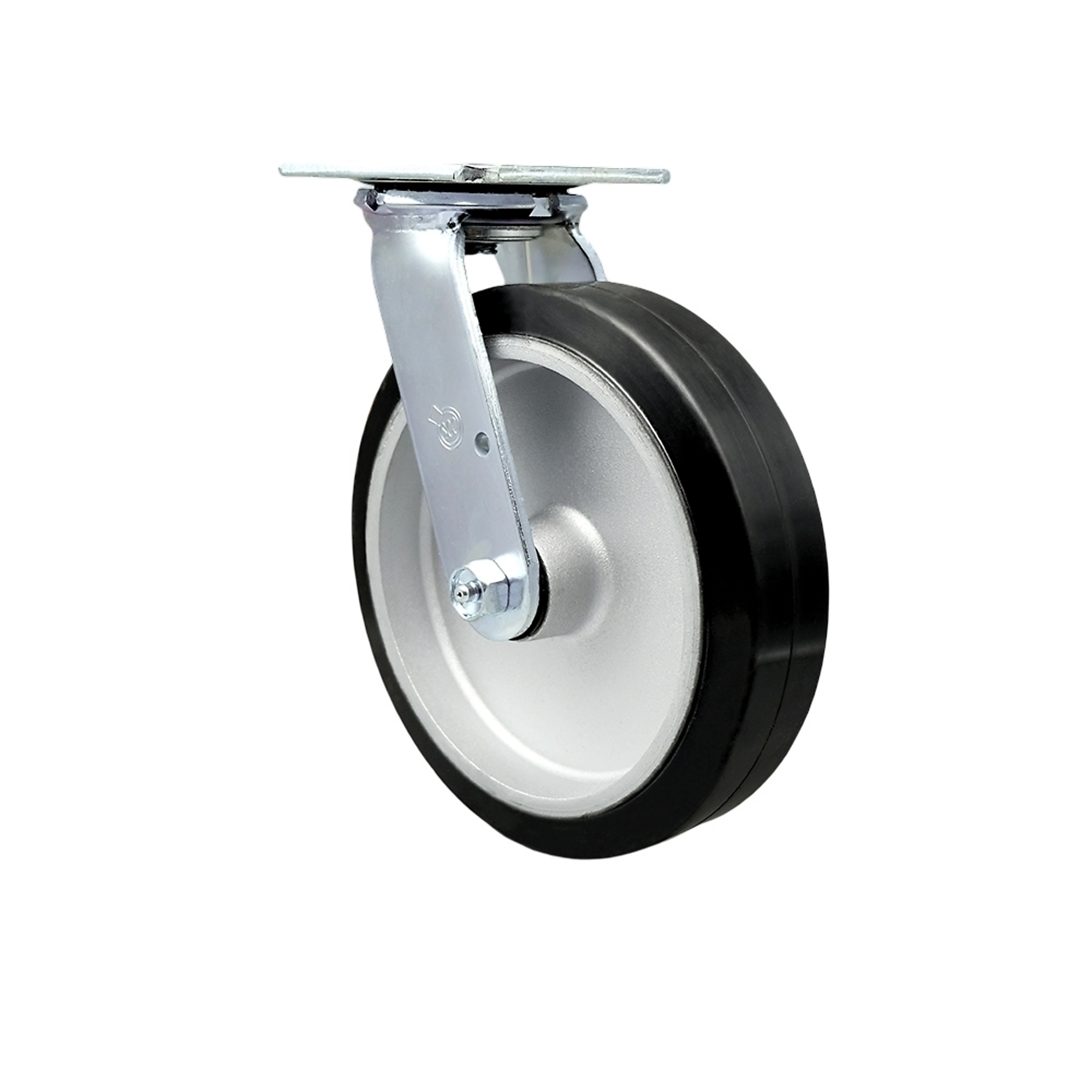 Service Caster, 8Inch x 2Inch Plate Caster, Wheel Diameter 8 in, Caster Type Swivel, Package (qty.) 1, Model SCC-30CS820-RAB