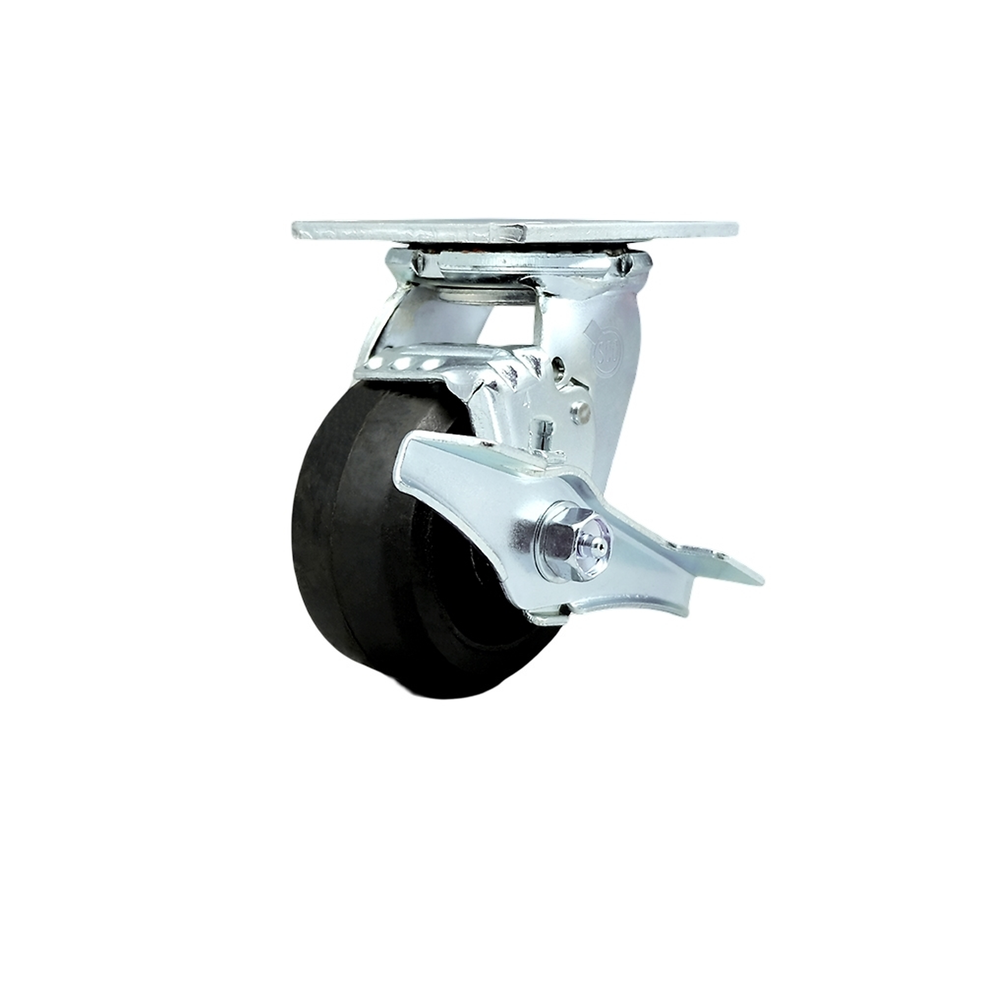 Service Caster, 4Inch x 2Inch Plate Caster, Wheel Diameter 4 in, Caster Type Swivel, Package (qty.) 1, Model SCC-30CS420-RSB-TLB