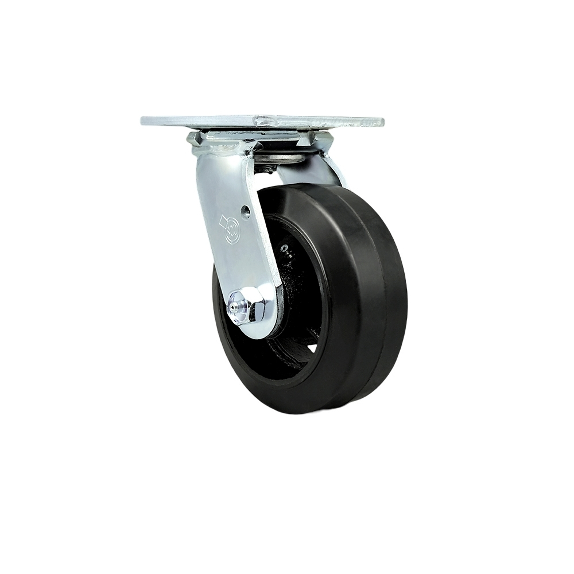 Service Caster, 5Inch x 2Inch Plate Caster, Wheel Diameter 5 in, Caster Type Swivel, Package (qty.) 1, Model SCC-30CS520-RSB