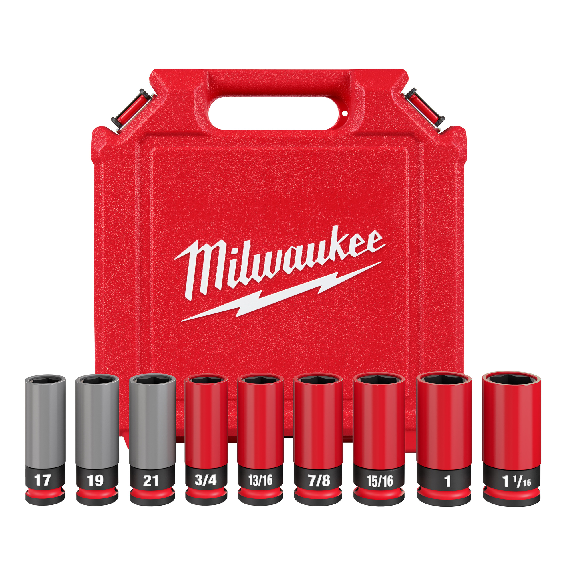 Milwaukee, 1/2 Dr SAE Metric 9PC Lug Nut Wheel Socket Set, Pieces (qty.) 9, Model 49-66-7832