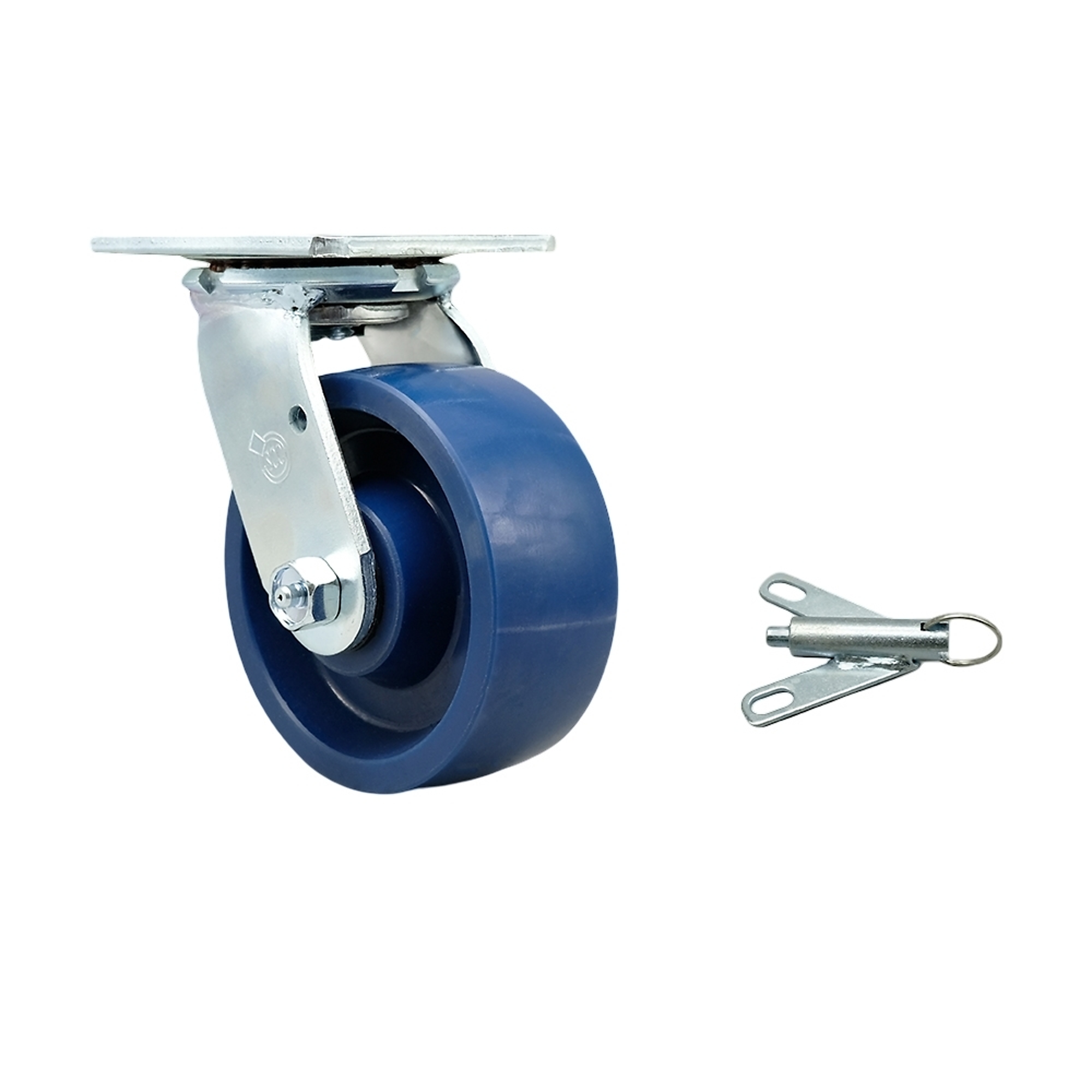 Service Caster, 5Inch x 2Inch Plate Caster, Wheel Diameter 5 in, Caster Type Swivel, Package (qty.) 1, Model SCC-30CS520-SPUB-BSL