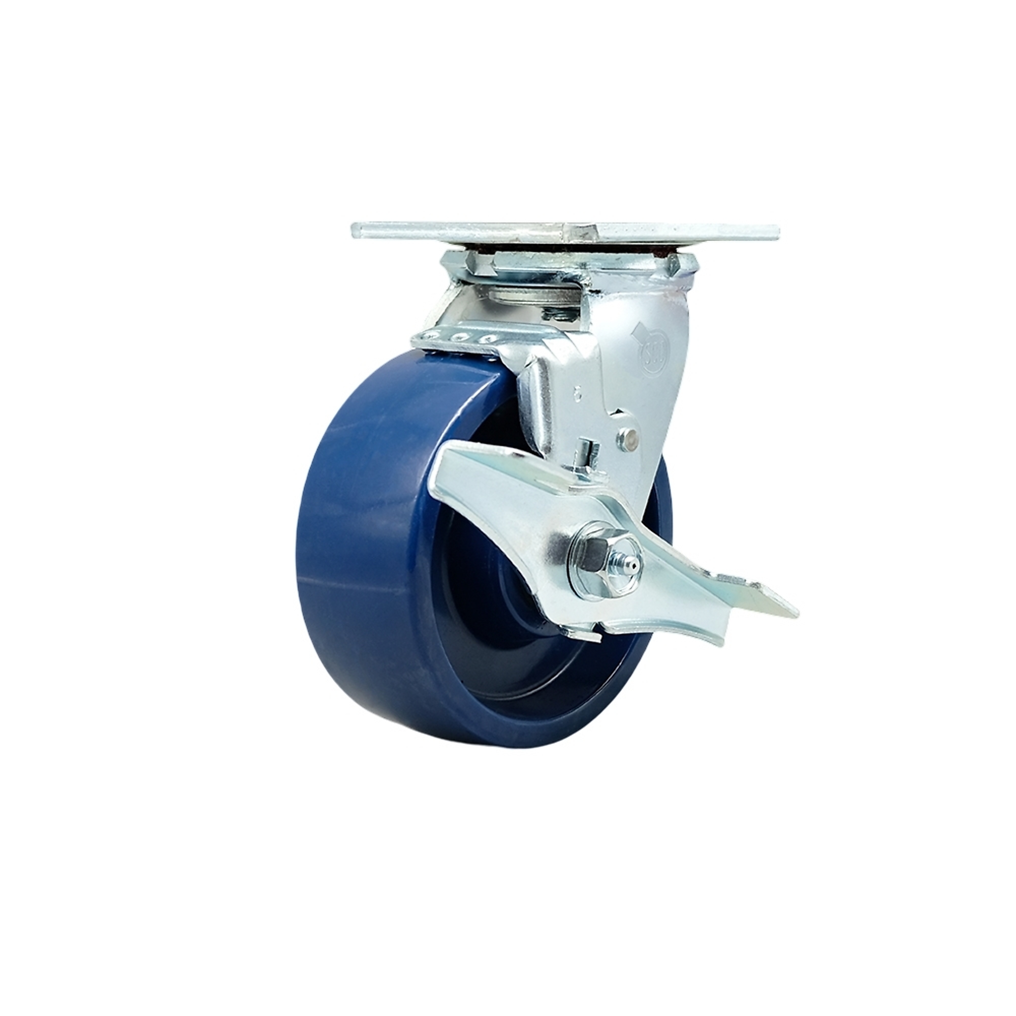 Service Caster, 5Inch x 2Inch Plate Caster, Wheel Diameter 5 in, Caster Type Swivel, Package (qty.) 1, Model SCC-30CS520-SPUB-TLB