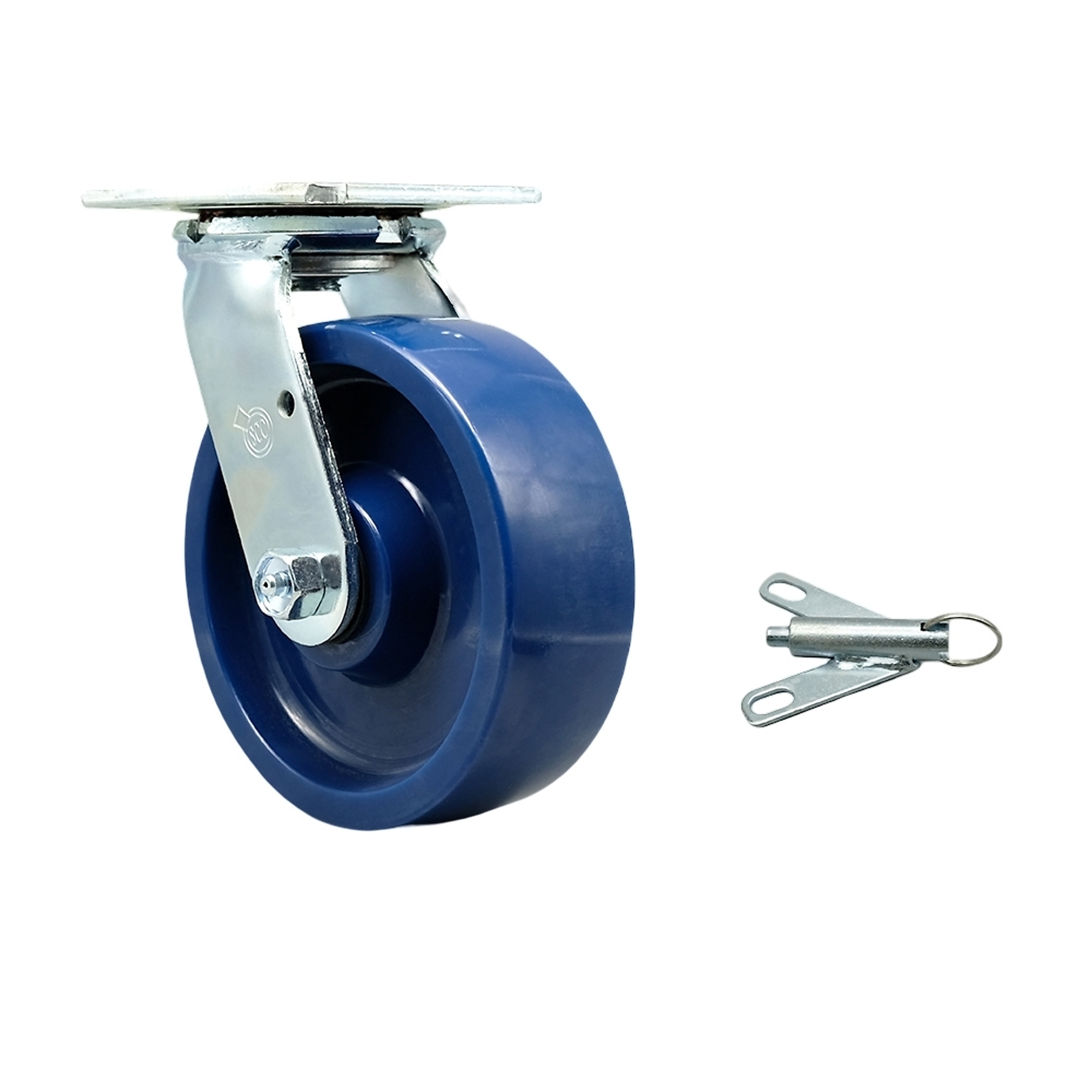 Service Caster, 6Inch x 2Inch Plate Caster, Wheel Diameter 6 in, Caster Type Swivel, Package (qty.) 1, Model SCC-30CS620-SPUB-BSL