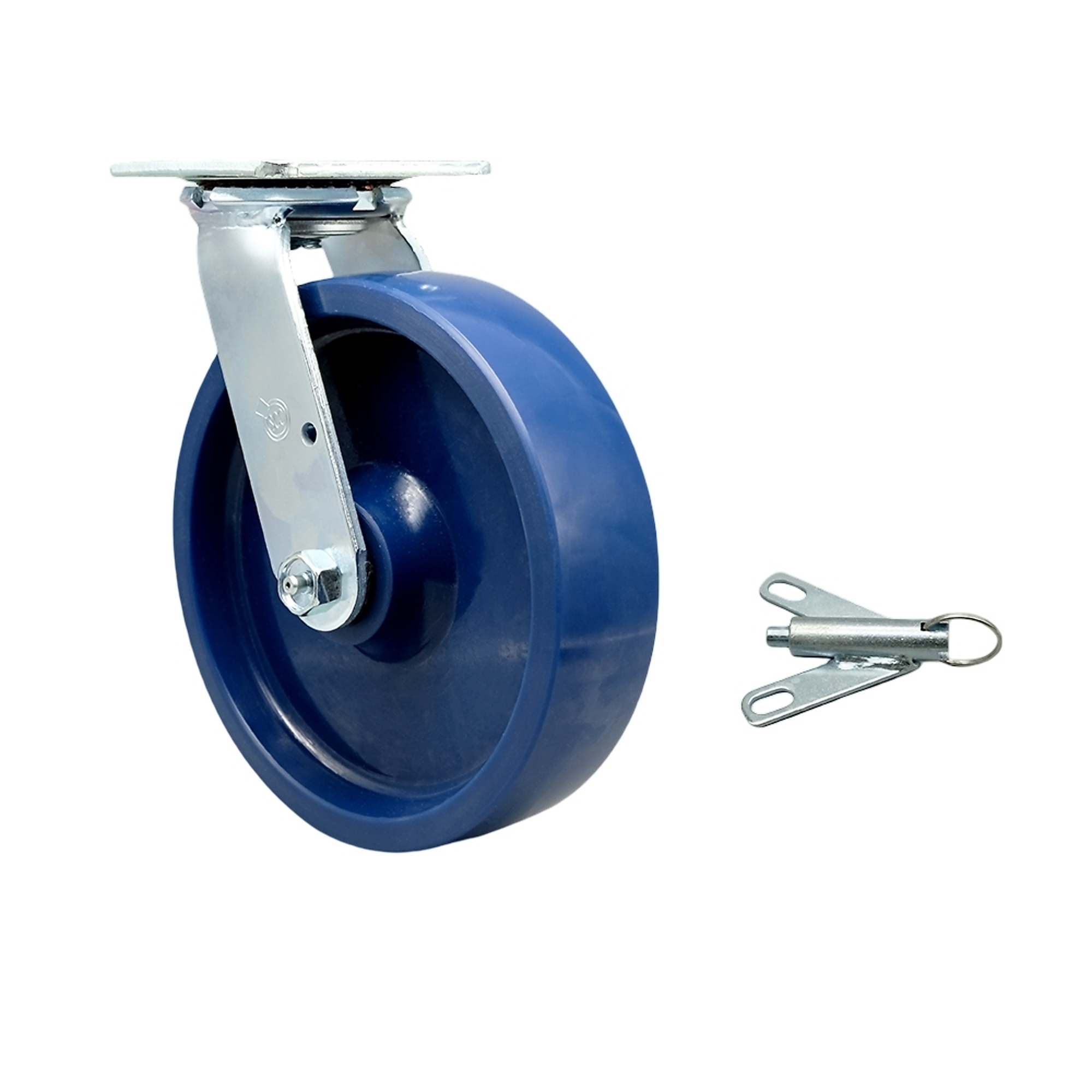 Service Caster, 8Inch x 2Inch Plate Caster, Wheel Diameter 8 in, Caster Type Swivel, Package (qty.) 1, Model SCC-30CS820-SPUB-BSL