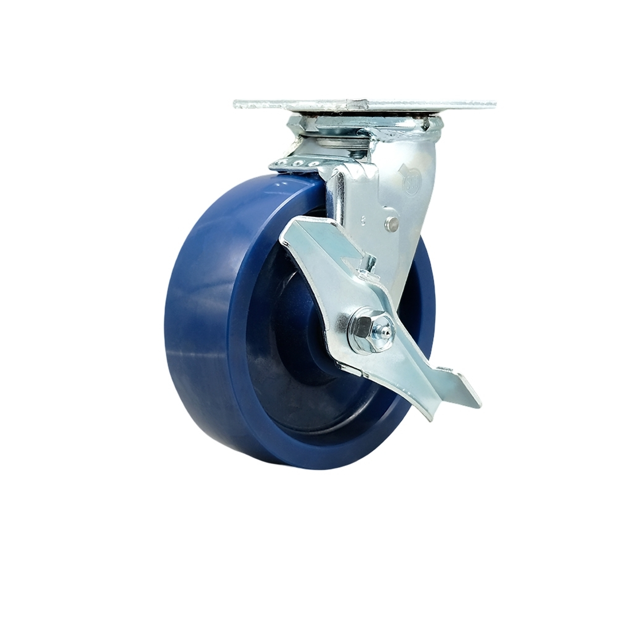 Service Caster, 6Inch x 2Inch Plate Casters, Wheel Diameter 6 in, Caster Type Swivel, Package (qty.) 4, Model SCC-SS30S620-SPUB-TLB