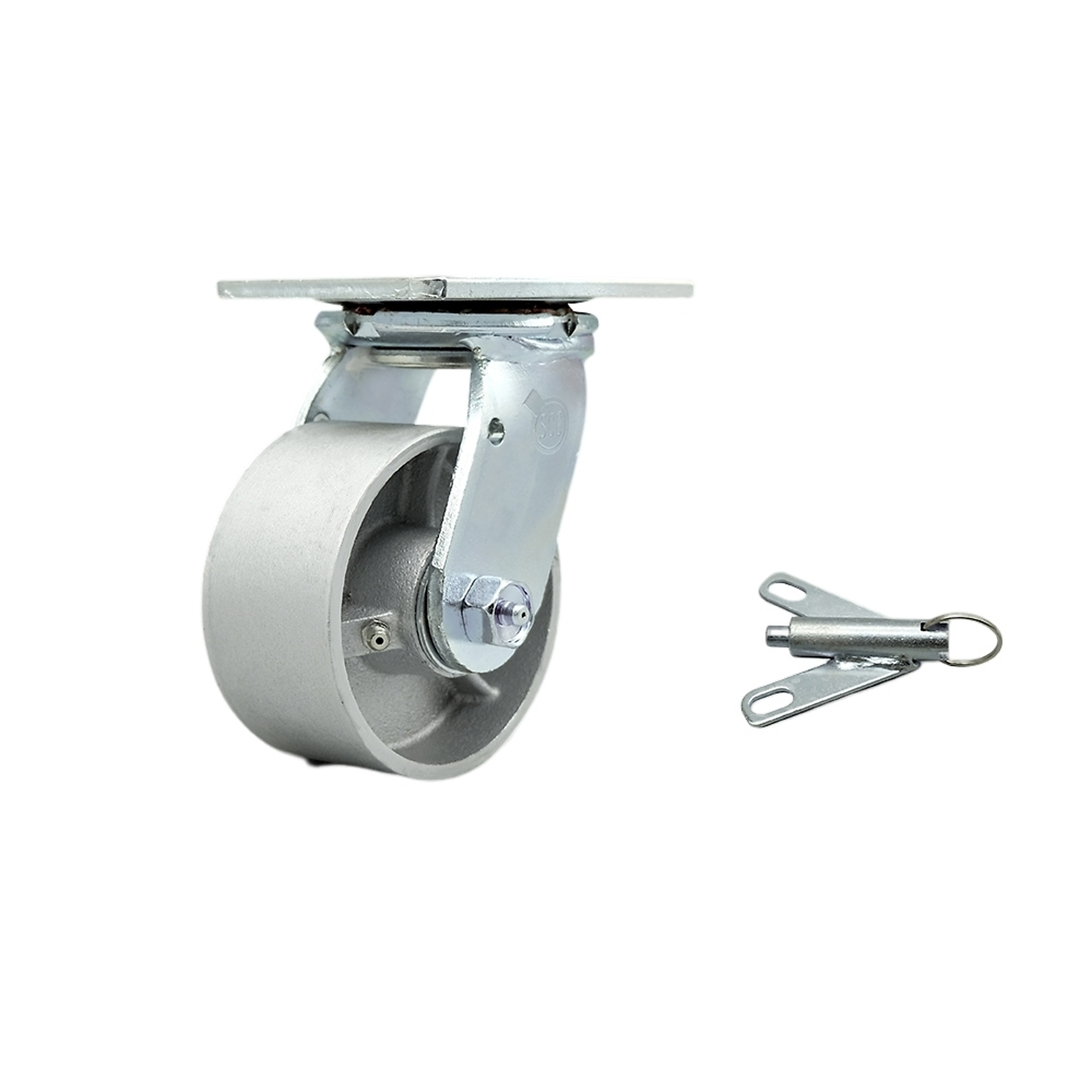 Service Caster, 4Inch x 2Inch Plate Caster, Wheel Diameter 4 in, Caster Type Swivel, Package (qty.) 1, Model SCC-30CS420-SSB-BSL