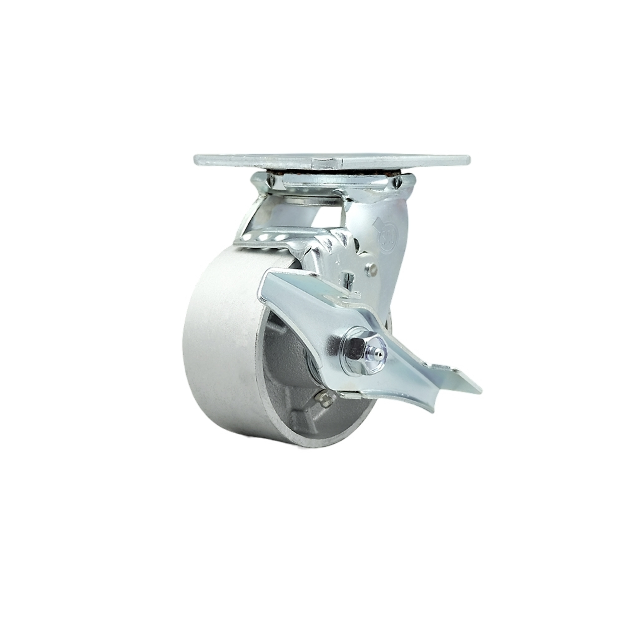 Service Caster, 4Inch x 2Inch Plate Caster, Wheel Diameter 4 in, Caster Type Swivel, Package (qty.) 1, Model SCC-30CS420-SSB-TLB