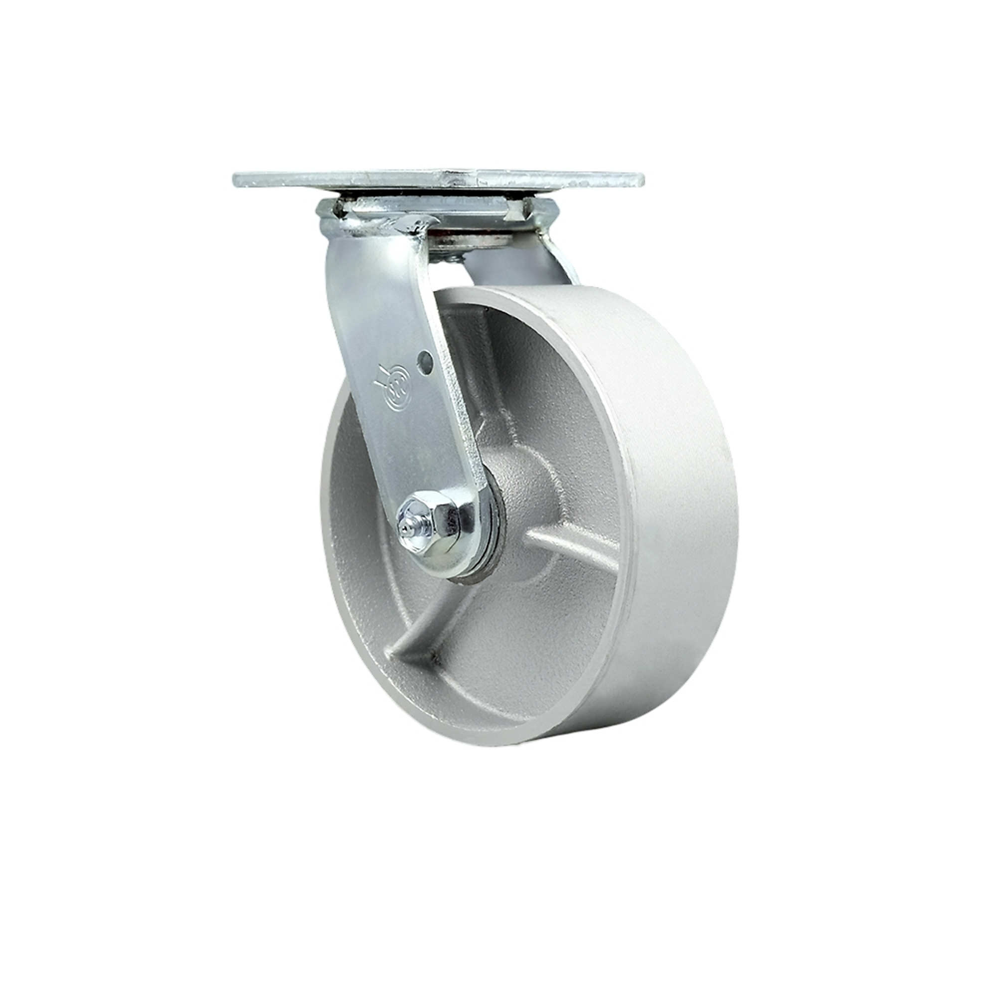 Service Caster, 6Inch x 2Inch Plate Caster, Wheel Diameter 6 in, Caster Type Swivel, Package (qty.) 1, Model SCC-30CS620-SSB