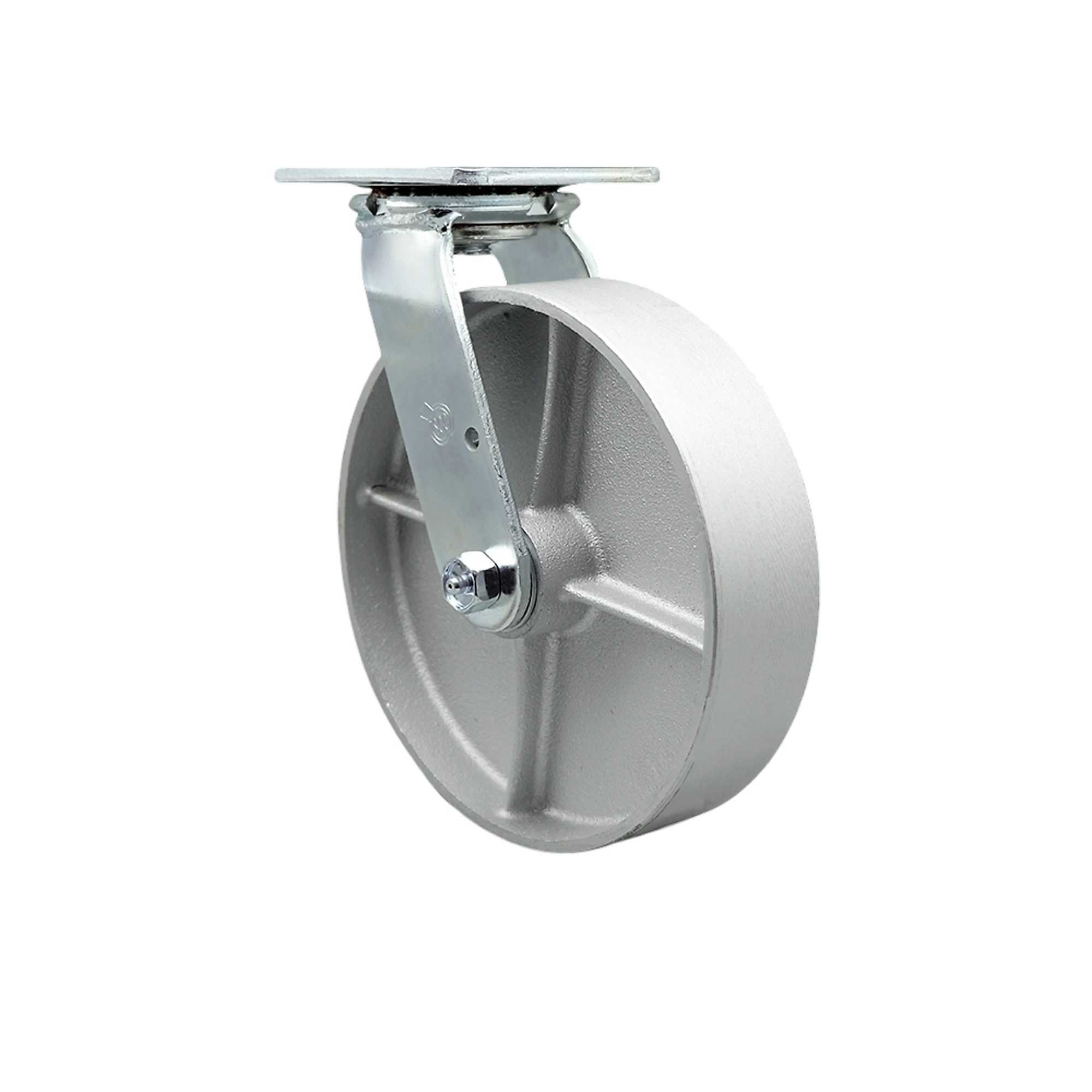 Service Caster, 8Inch x 2Inch Plate Caster, Wheel Diameter 8 in, Caster Type Swivel, Package (qty.) 1, Model SCC-30CS820-SSB