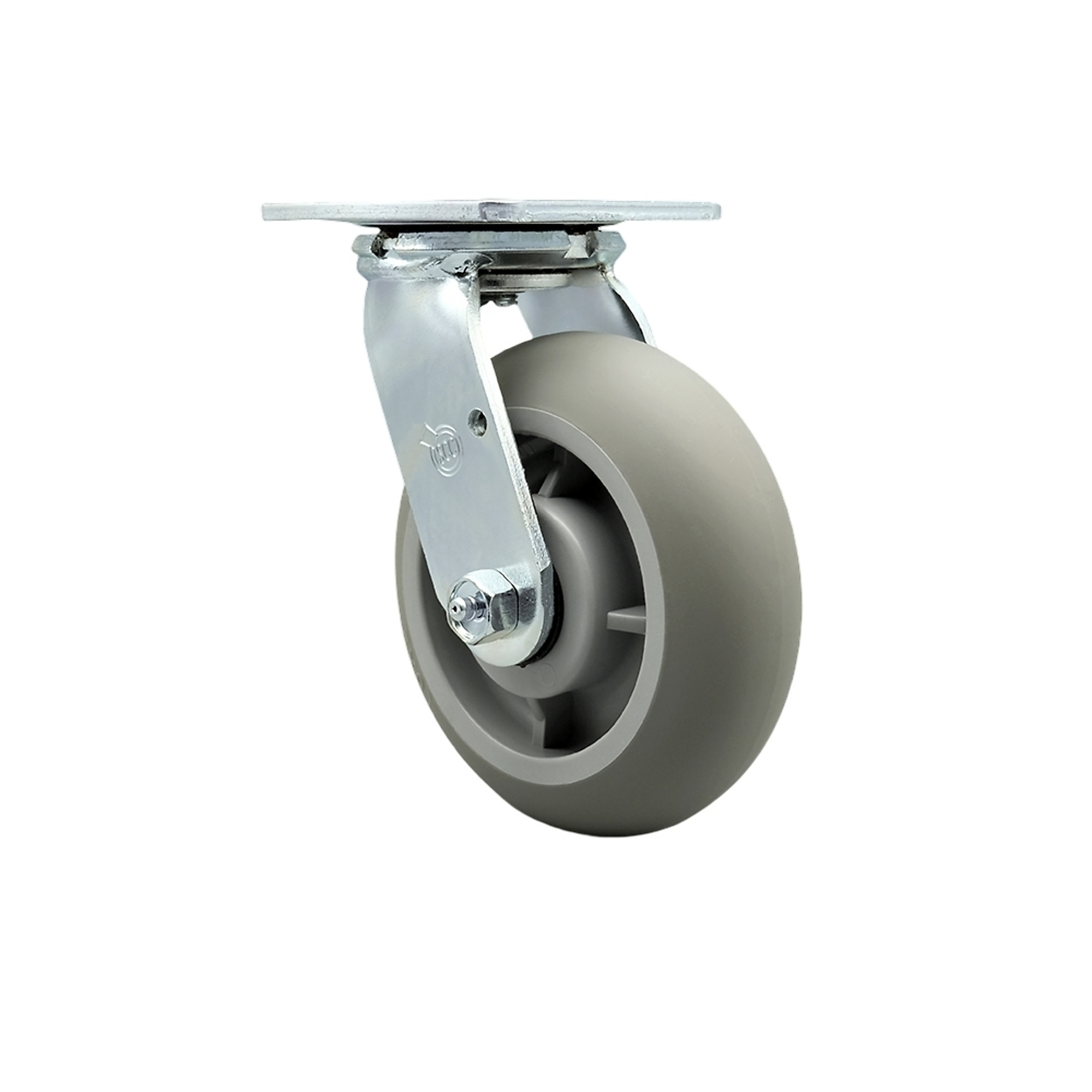 Service Caster, 6Inch x 2Inch Plate Caster, Wheel Diameter 6 in, Caster Type Swivel, Package (qty.) 1, Model SCC-30CS620-TPRBD